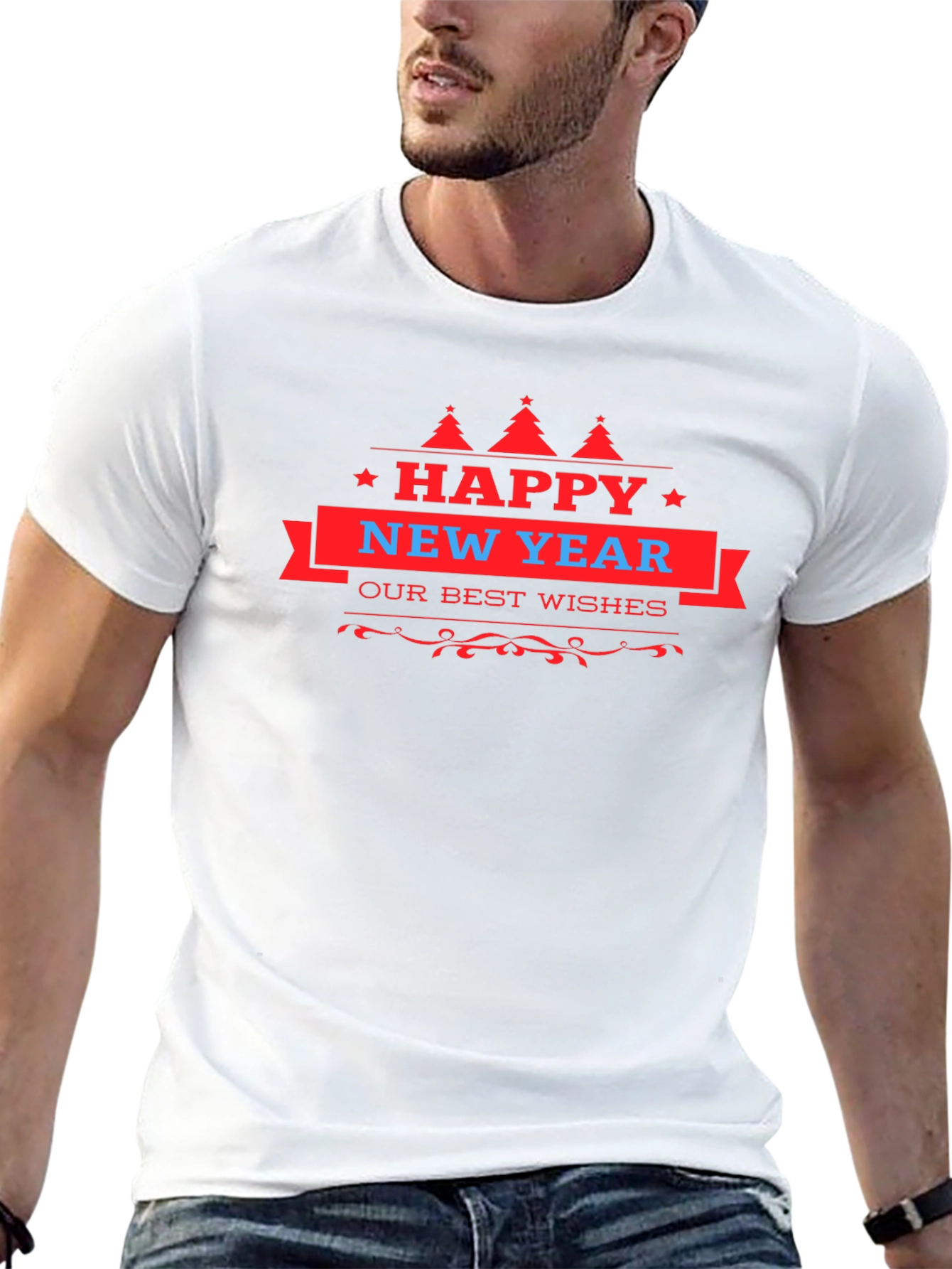 Happy New Year Graphic Tee - Festive Holiday T-Shirt
