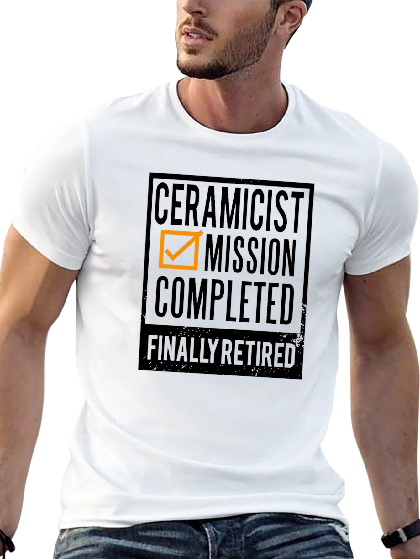 Ceramicist Mission Completed Retired Black T-Shirt