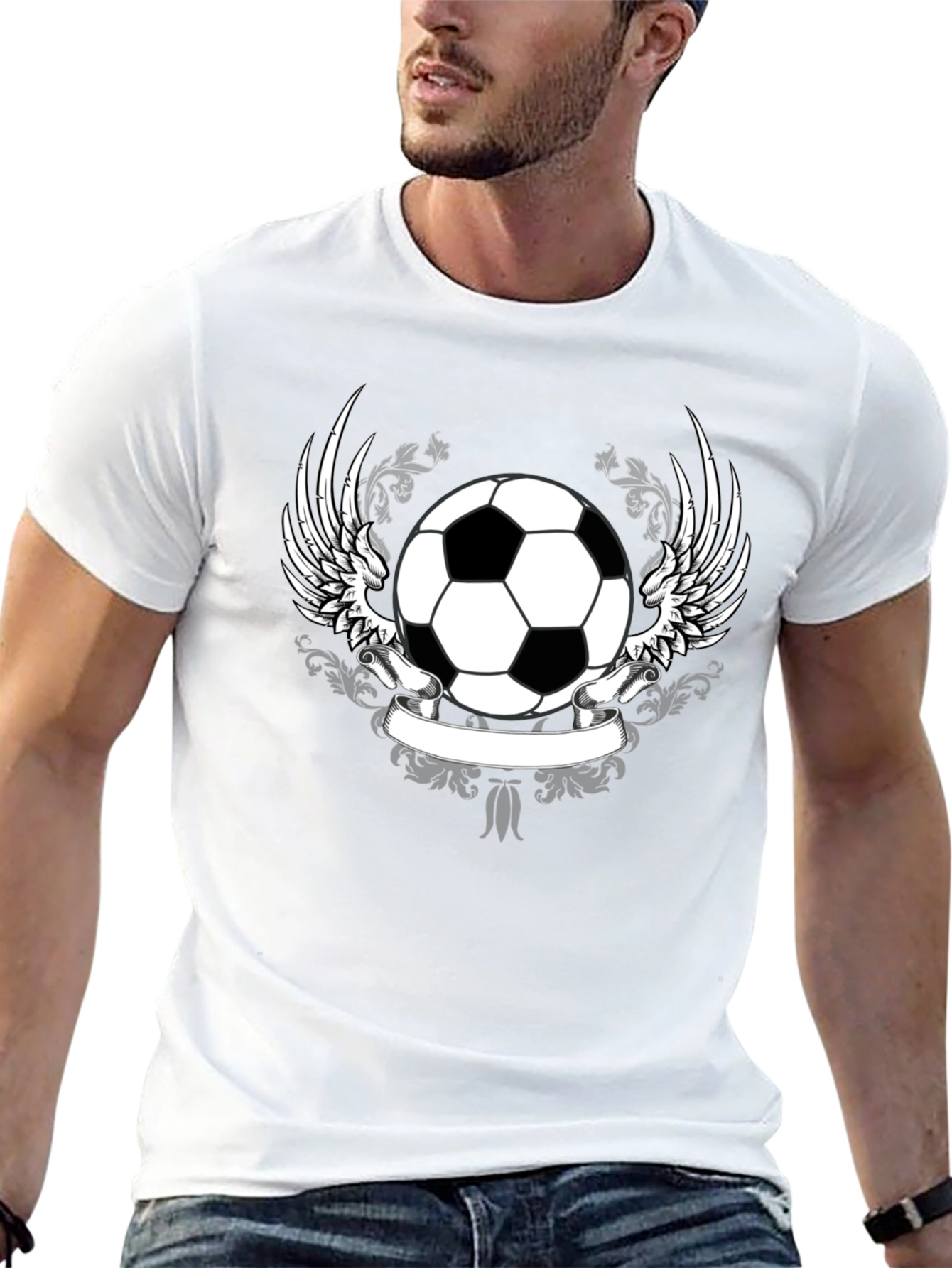 Soccer Ball Wings Graphic Tee