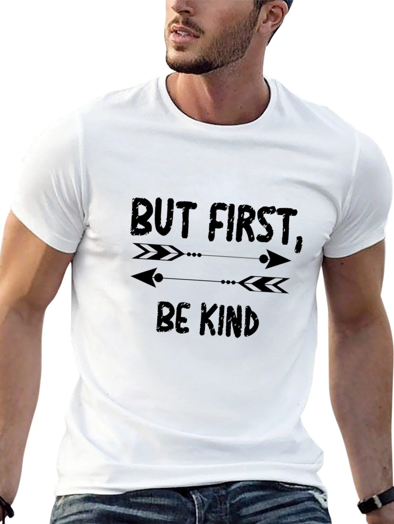But First Be Kind T-Shirt | Black Casual Tee