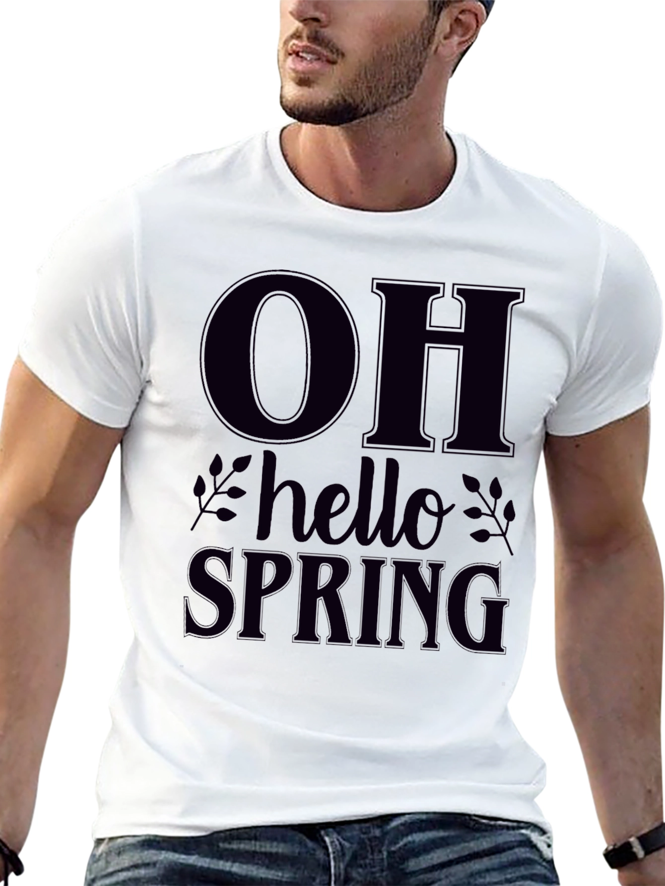 Oh Hello Spring Black T-Shirt