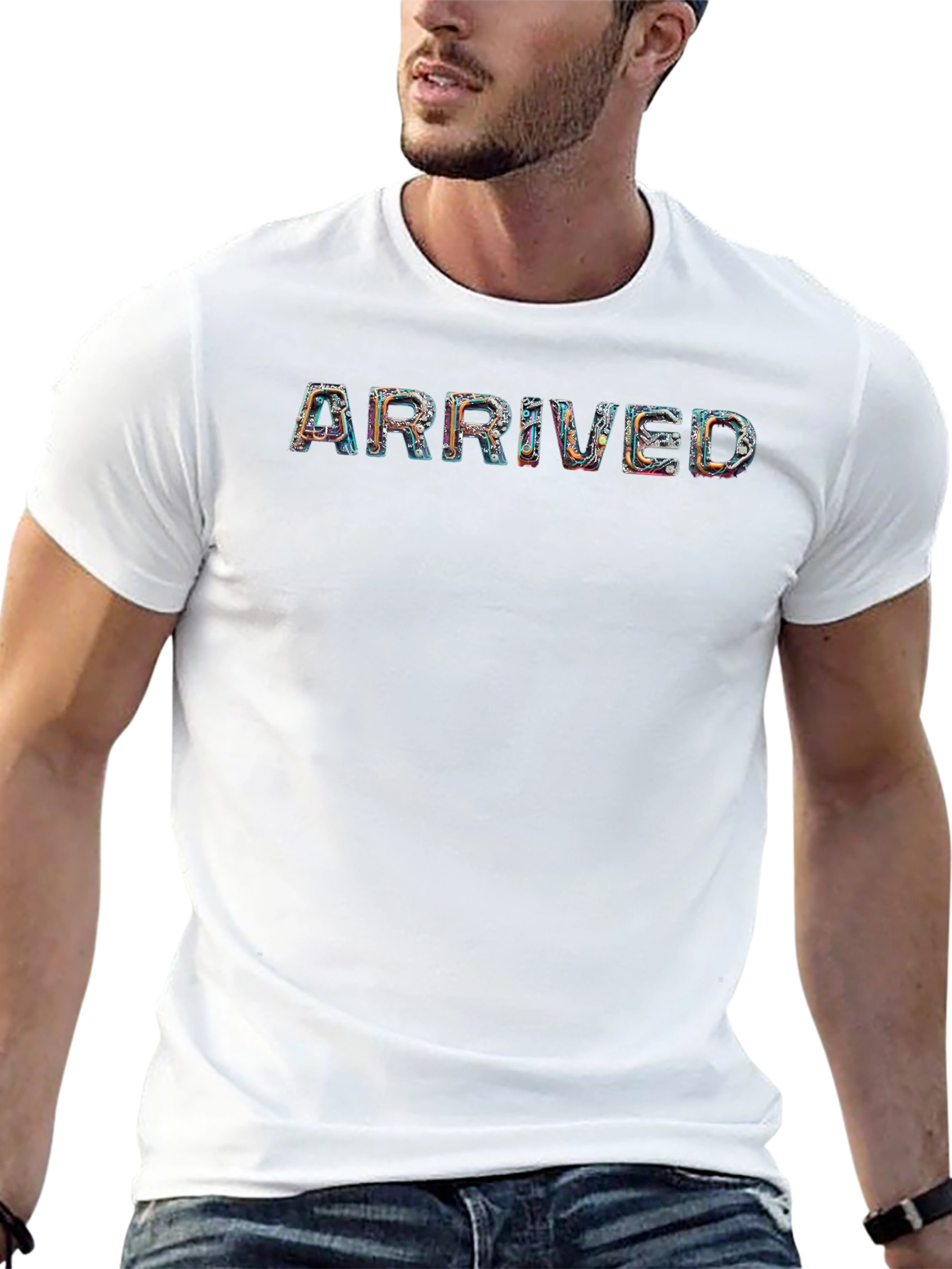 Arrived Graphic Tee - Stylish Mens Black T-Shirt