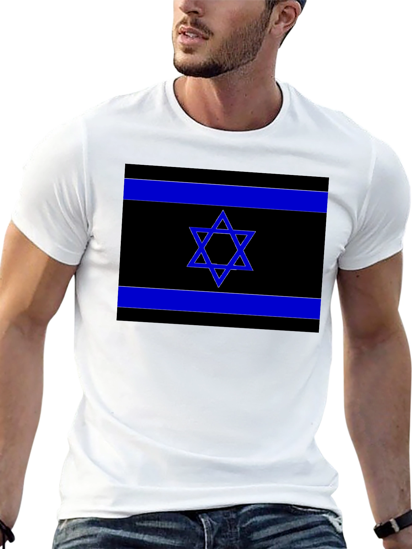 Israel Flag Graphic Tee - Black T-Shirt