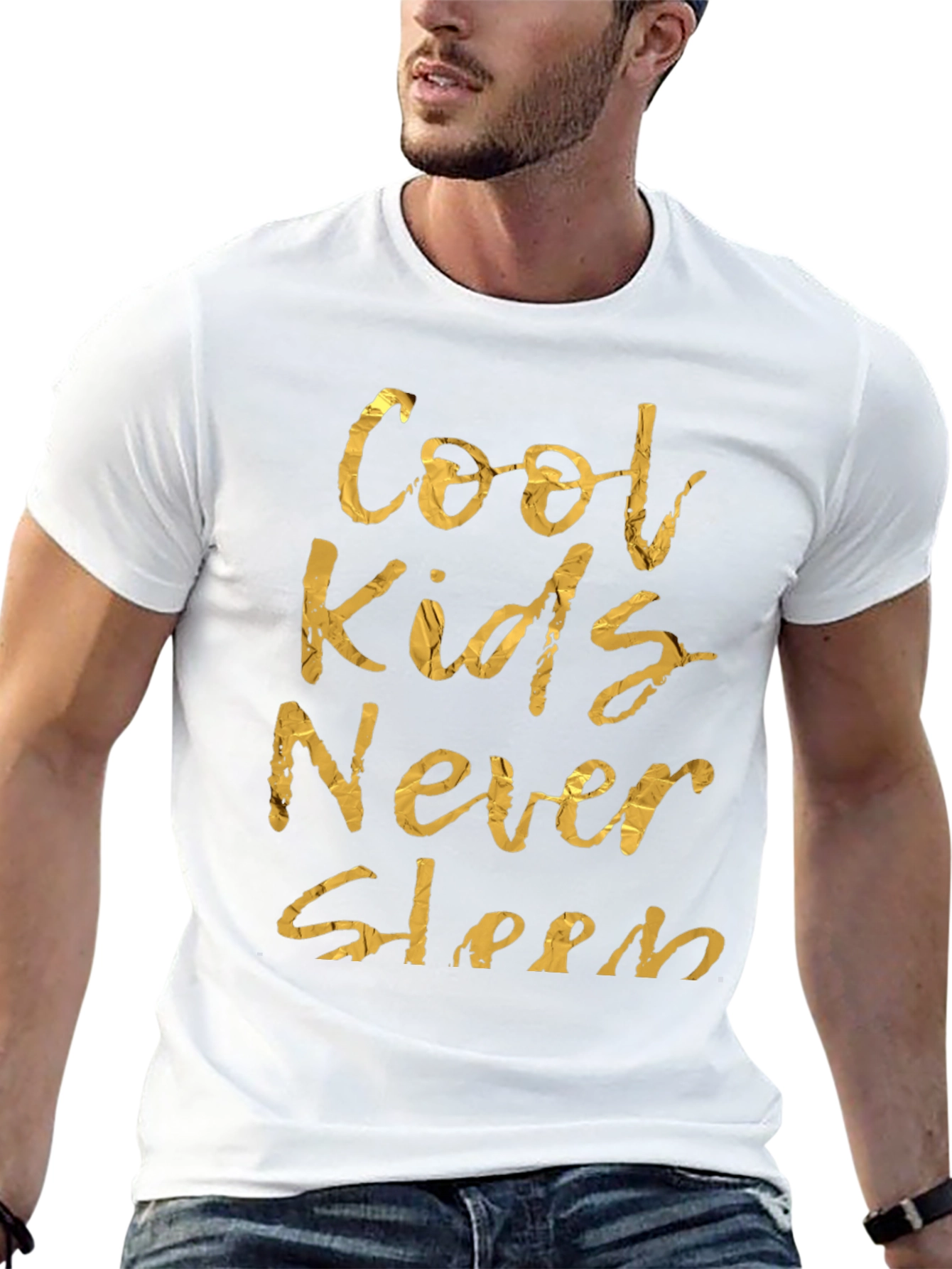Cool Kids Never Sleep Graphic Tee - Black