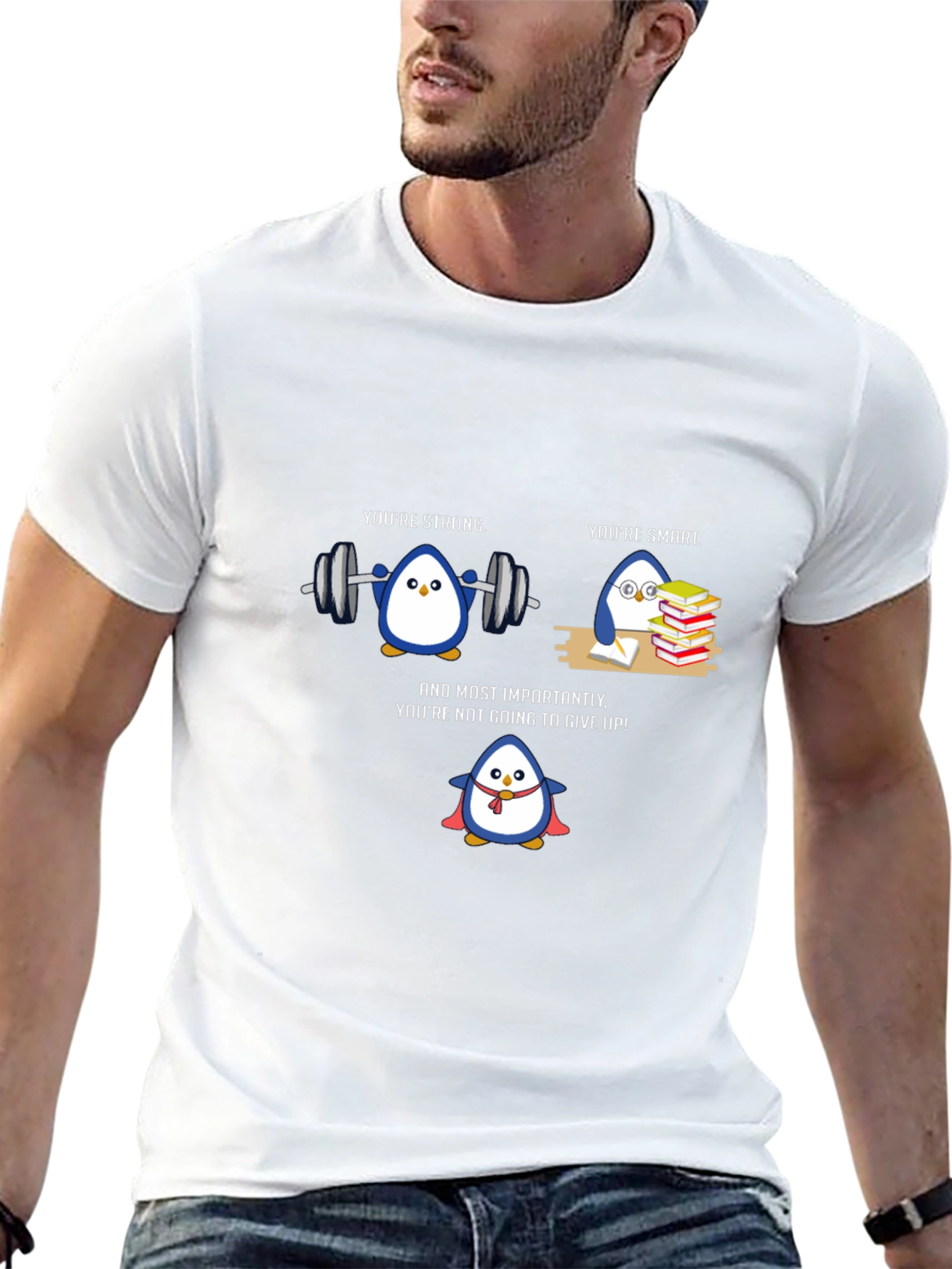 Penguin Power T-Shirt - Strong Smart and Resilient