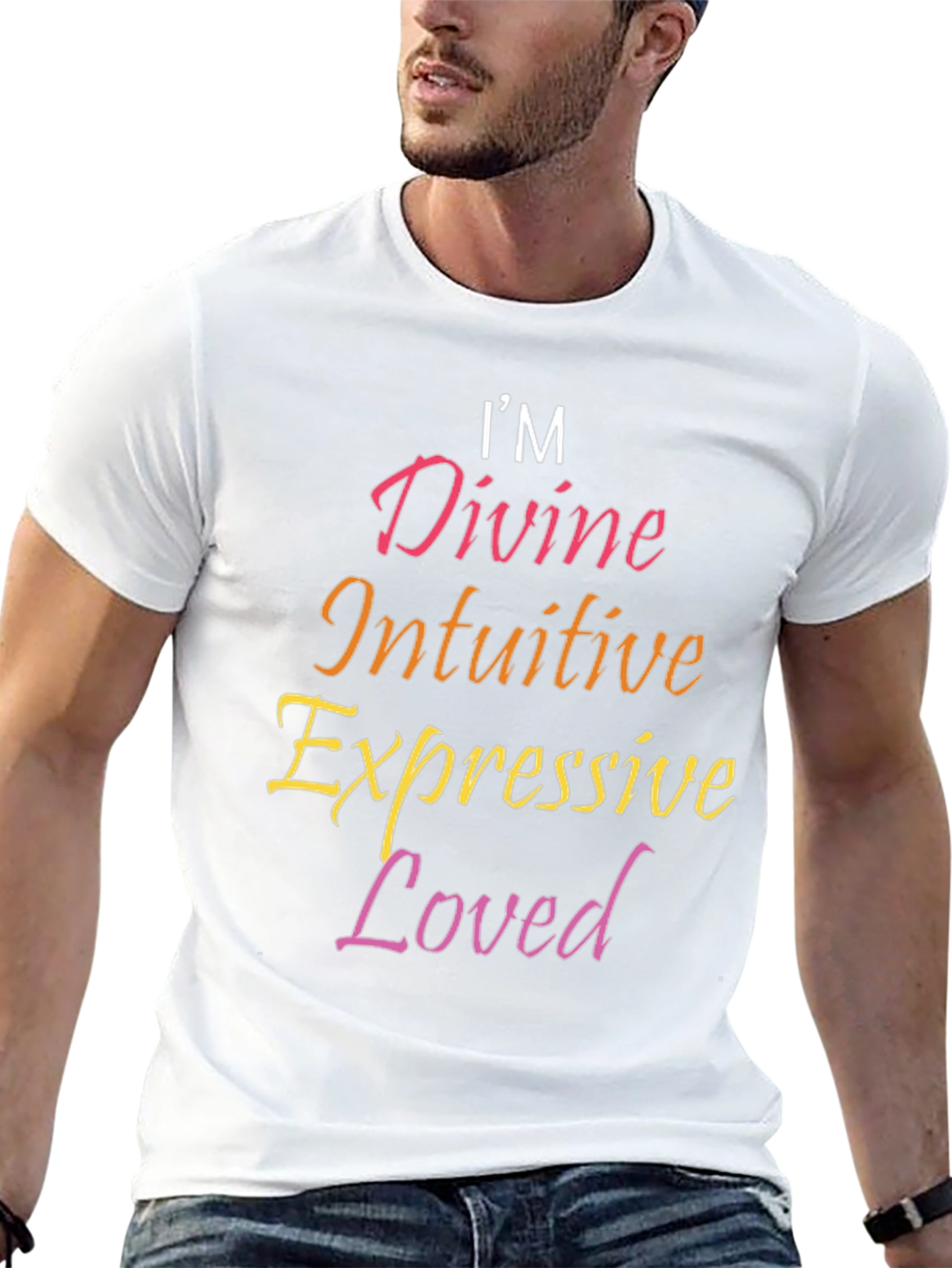 Im Divine Intuitive Expressive Loved Black Tee