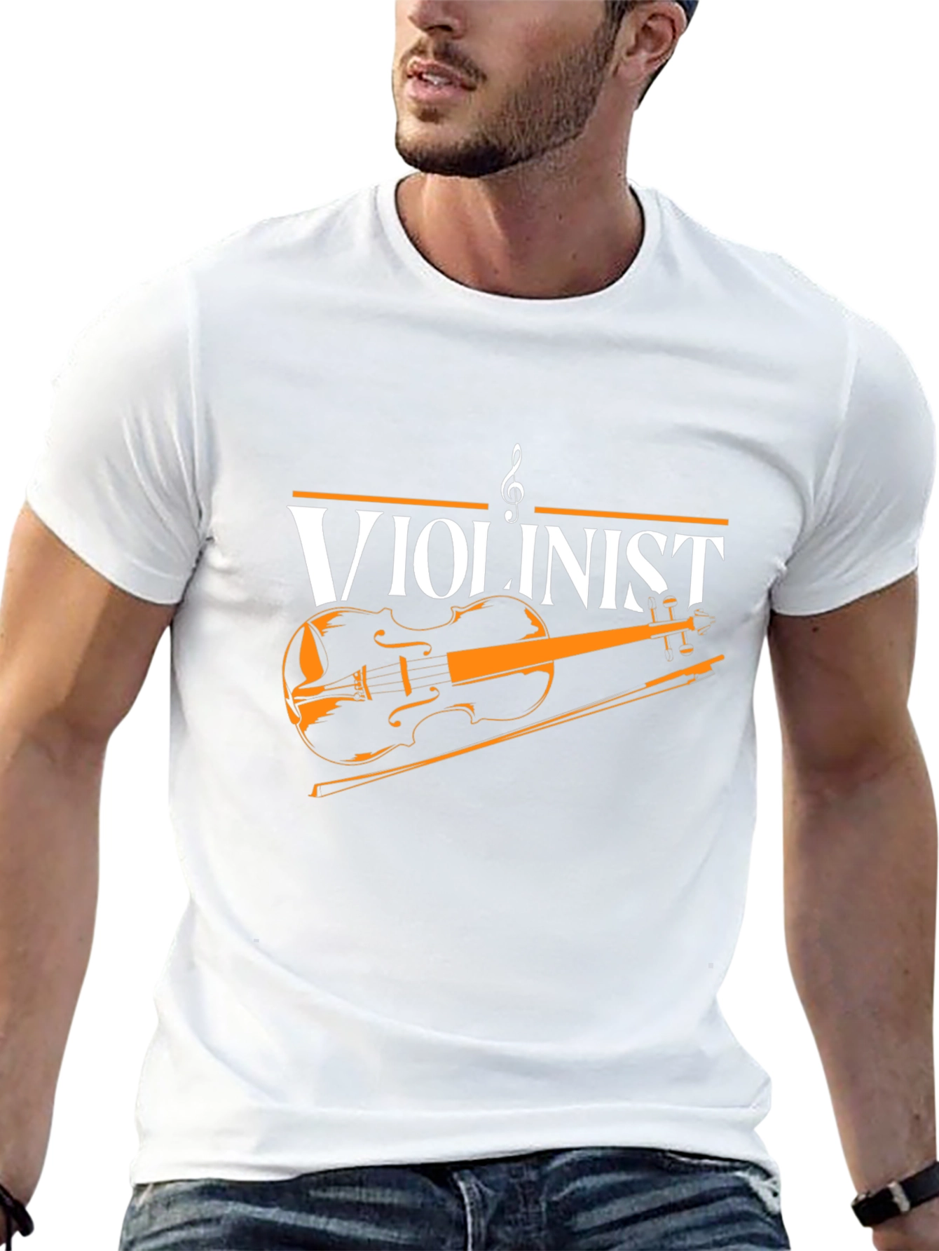 Violinist Graphic Tee - Music Lover Shirt