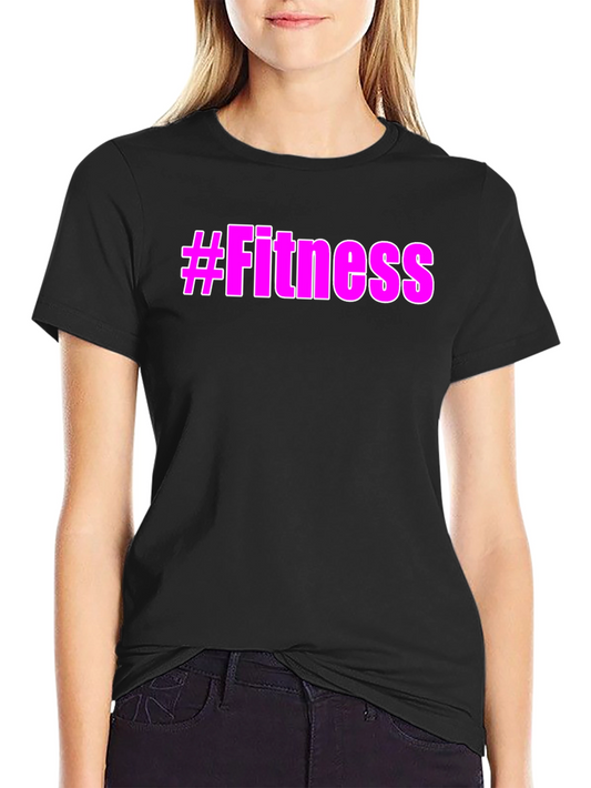 #Fitness Graphic Tee - Trendy Workout Shirt
