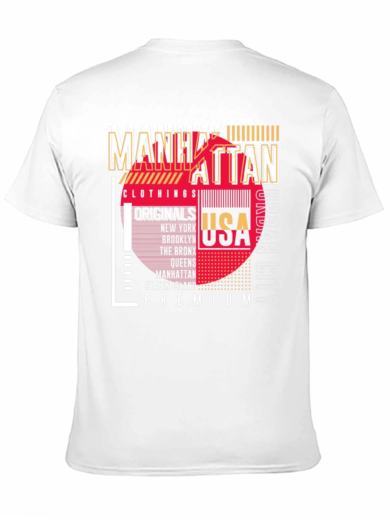 Manhattan USA Graphic Print Black T-Shirt