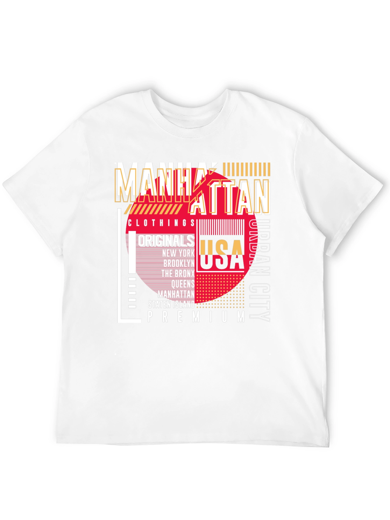 Manhattan USA Graphic Print Black T-Shirt