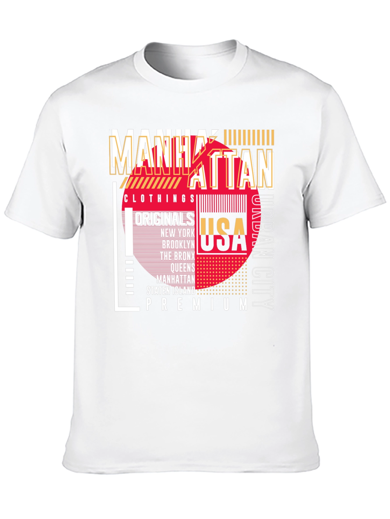 Manhattan USA Graphic Print Black T-Shirt