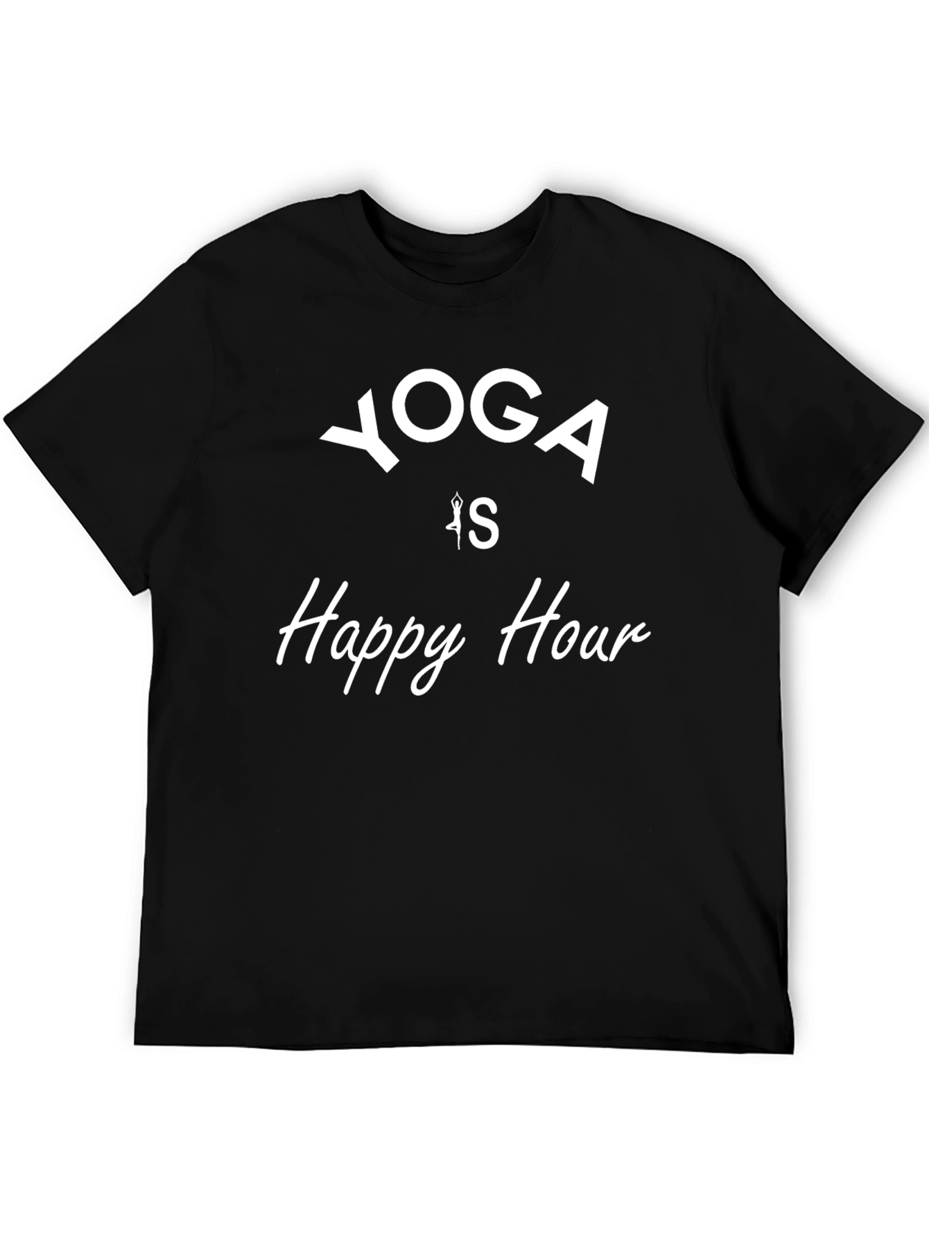 Yoga is Happy Hour Graphic T-Shirt