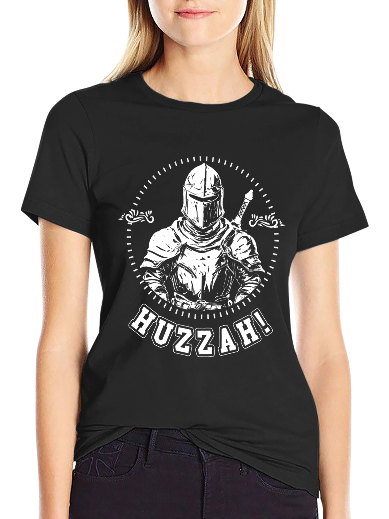 Huzzah Knight T-Shirt - Black