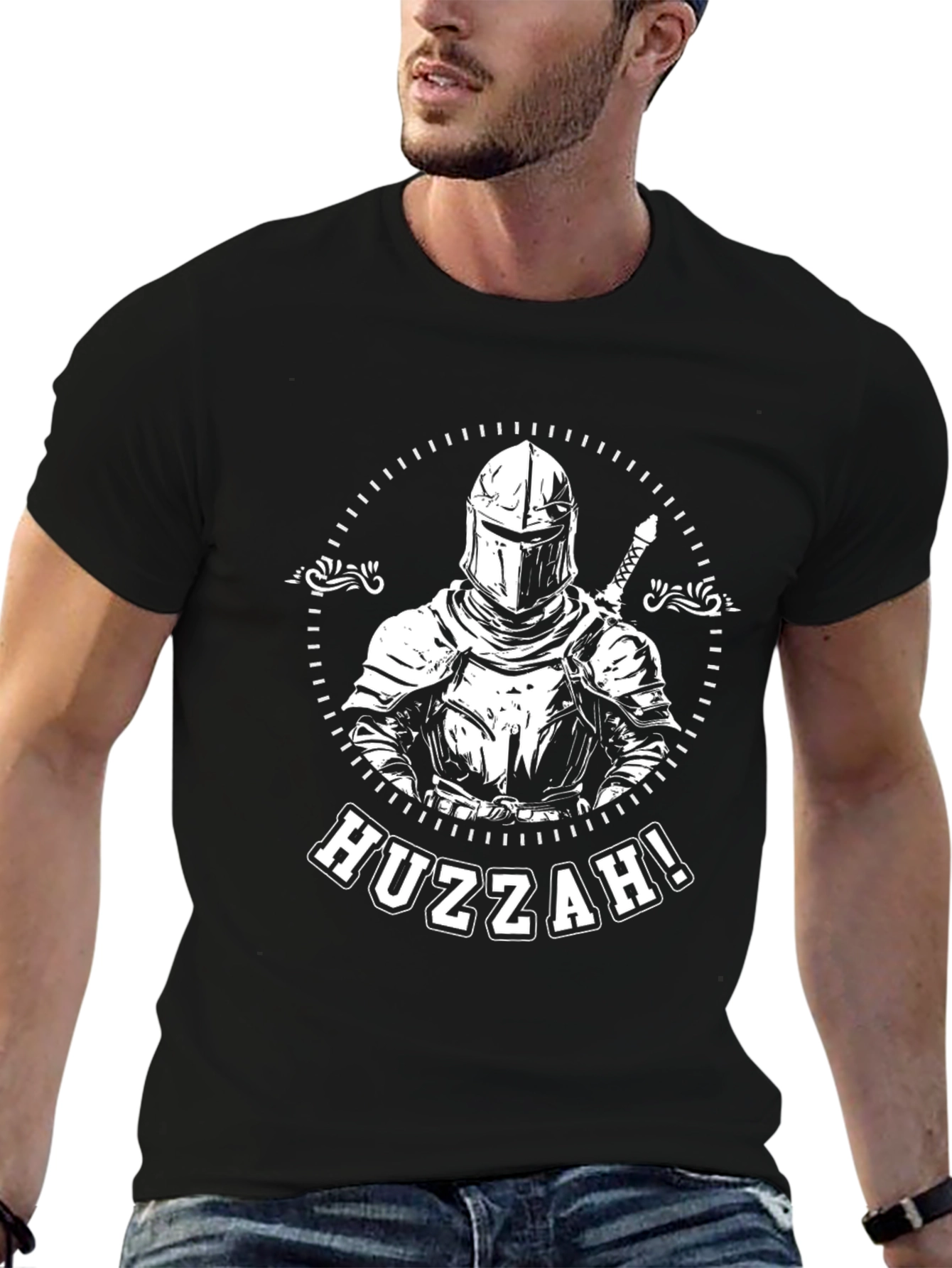 Huzzah Knight T-Shirt - Black