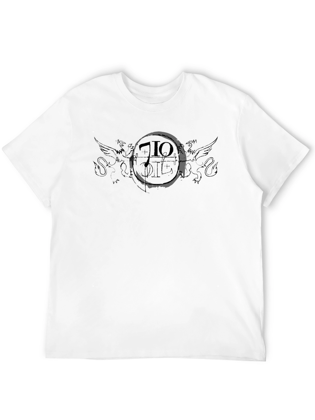 Mens Black Graphic Print T-Shirt