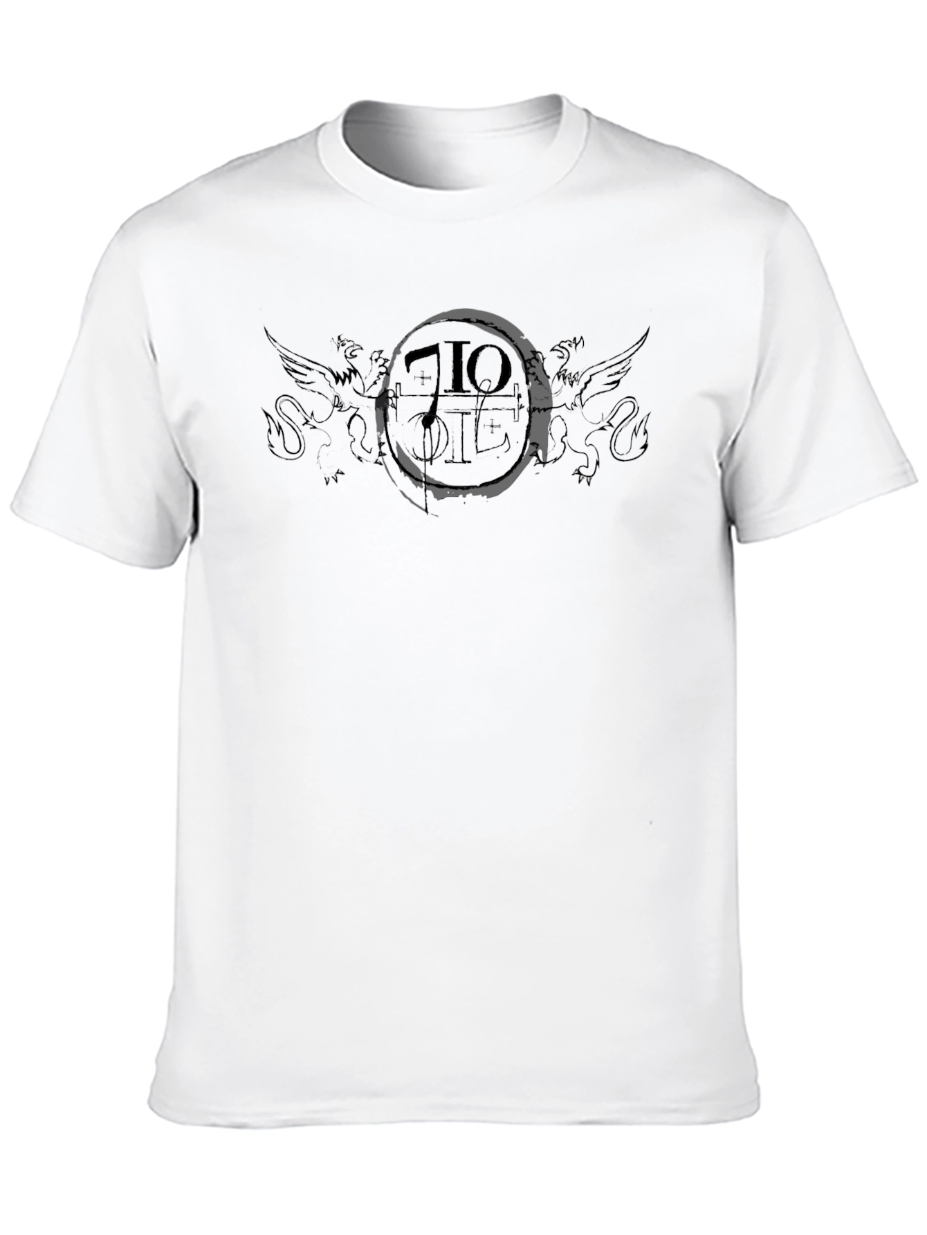 Mens Black Graphic Print T-Shirt