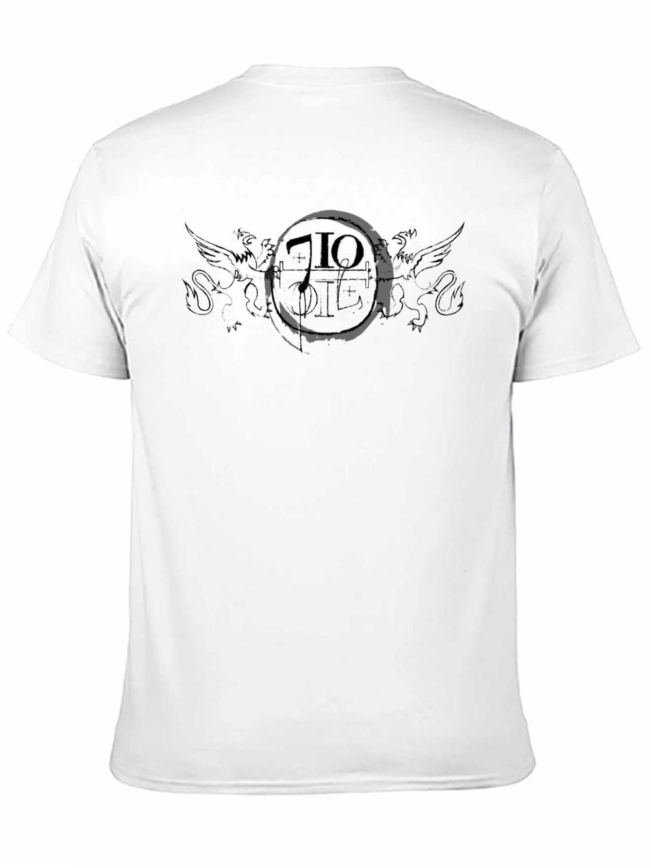 Mens Black Graphic Print T-Shirt