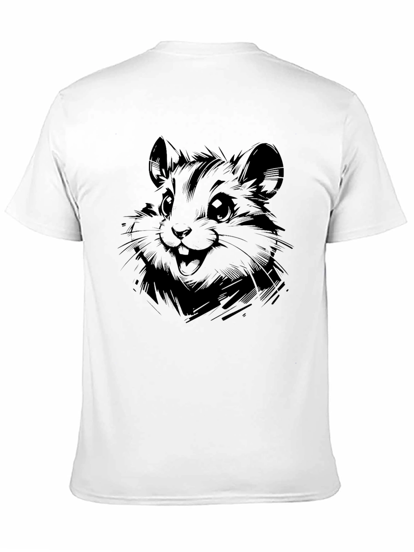 Cool Hamster Graphic Black T-Shirt