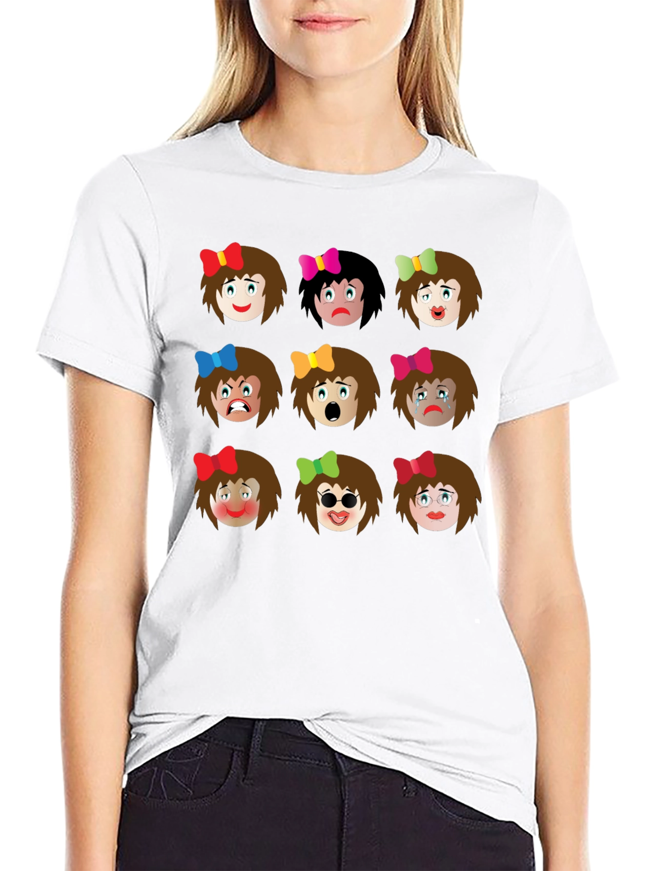 Emotions Graphic Tee - Black Cotton Blend