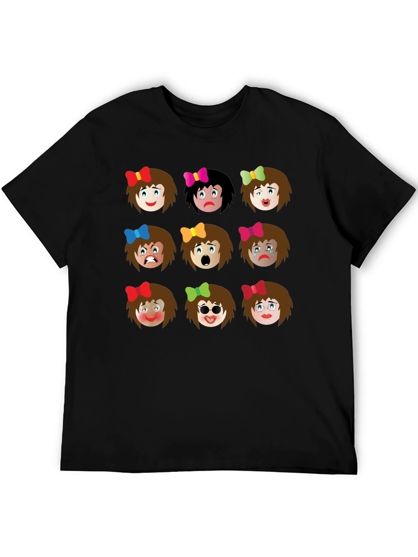 Emotions Graphic Tee - Black Cotton Blend