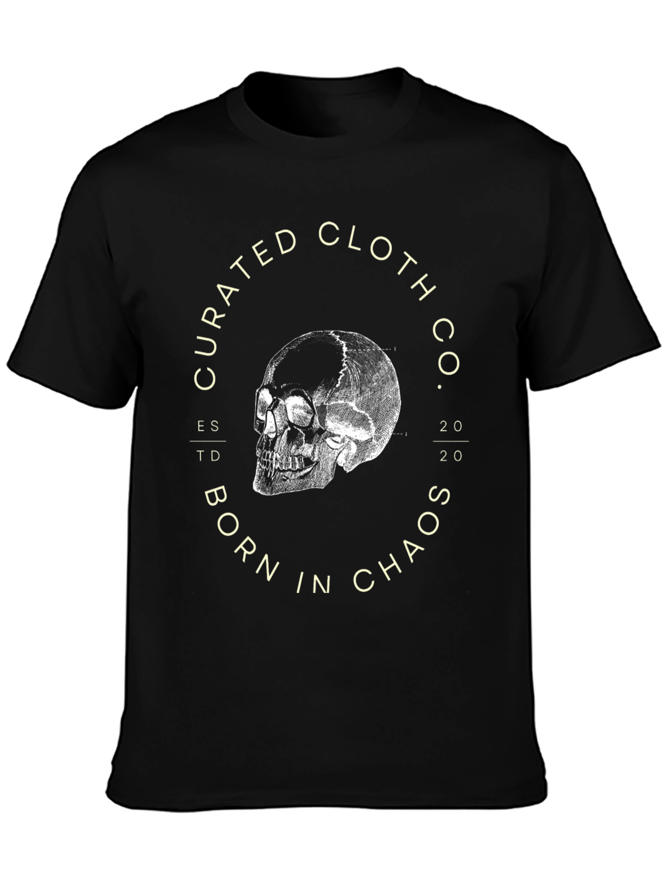 Curated Cloth Co. Skull Graphic Tee - Black