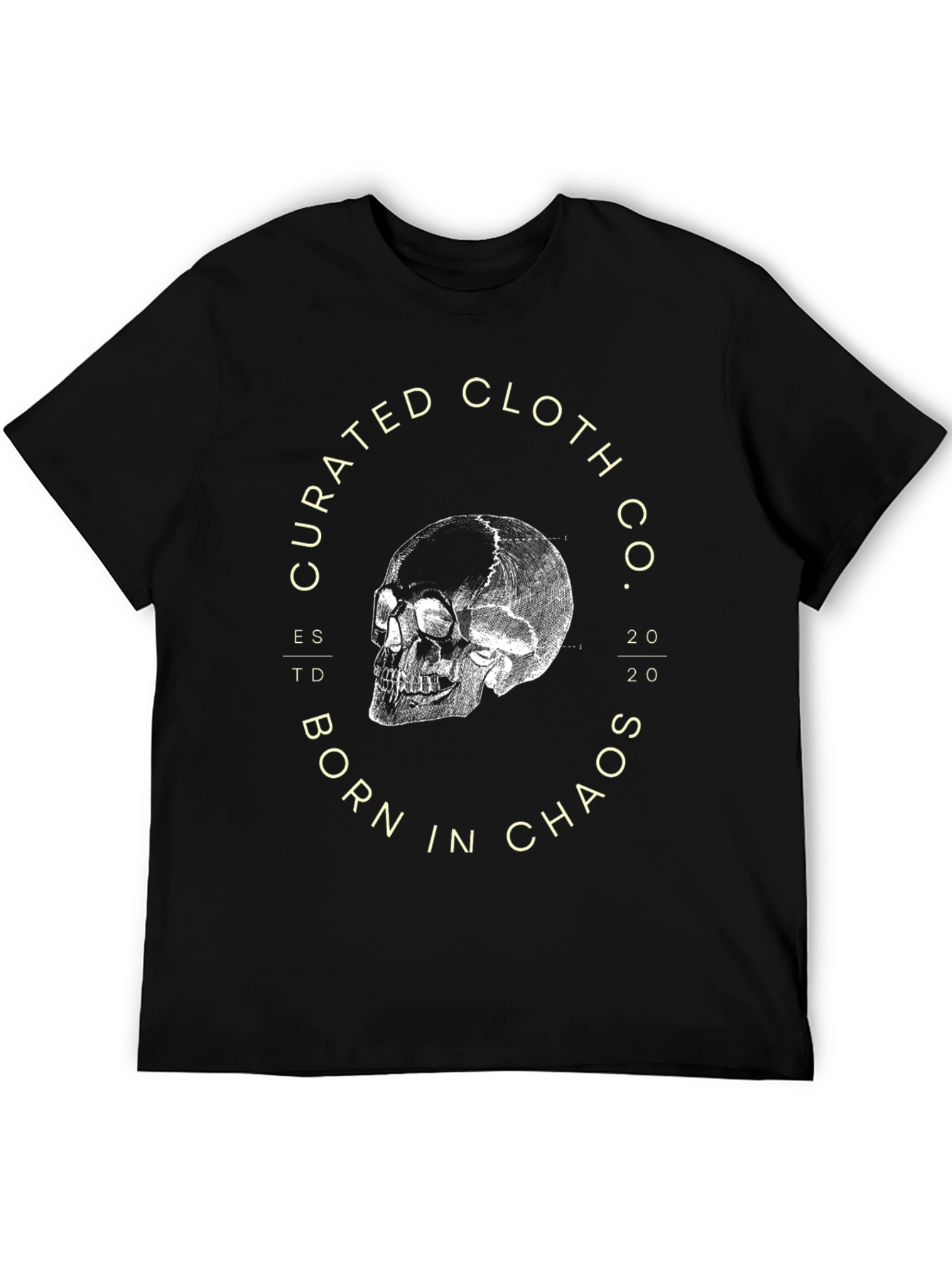 Curated Cloth Co. Skull Graphic Tee - Black