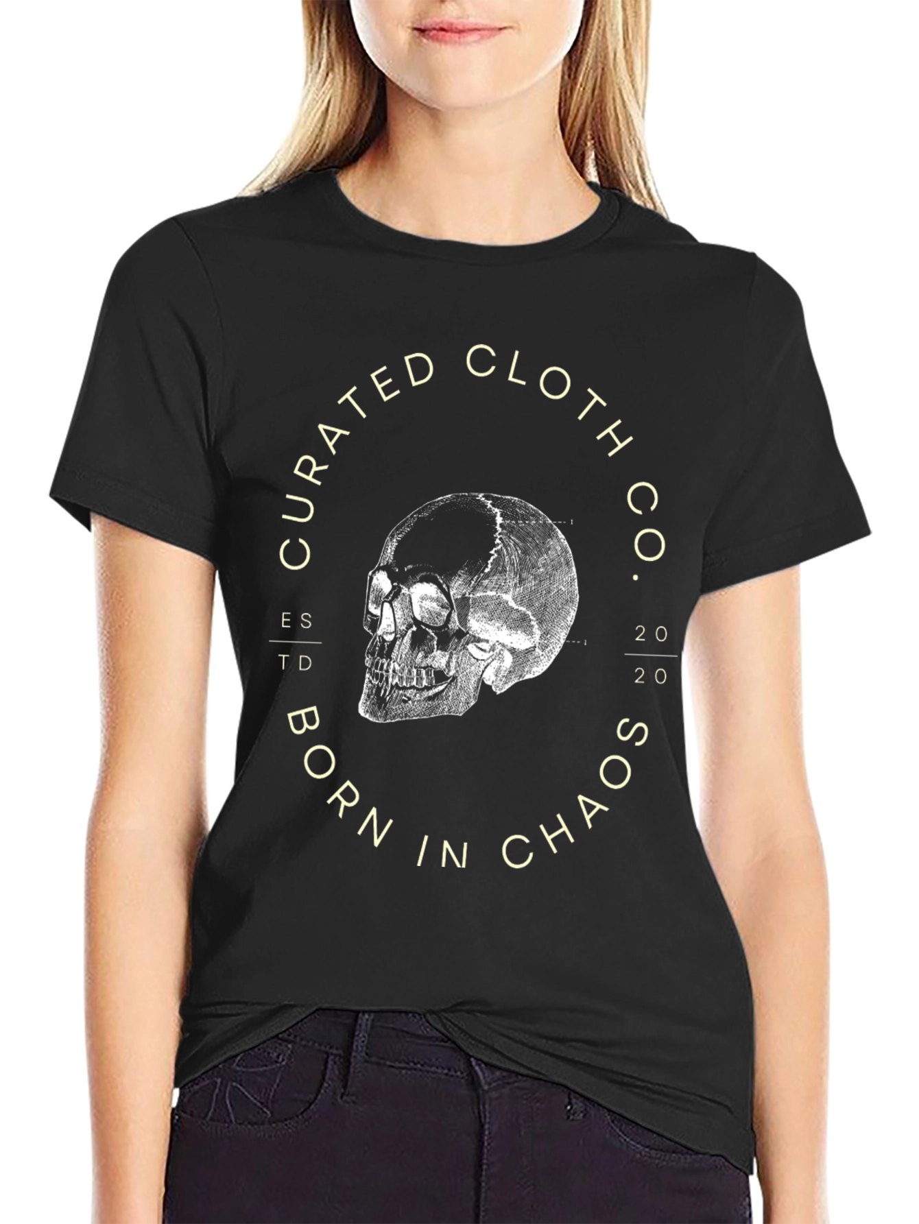 Curated Cloth Co. Skull Graphic Tee - Black