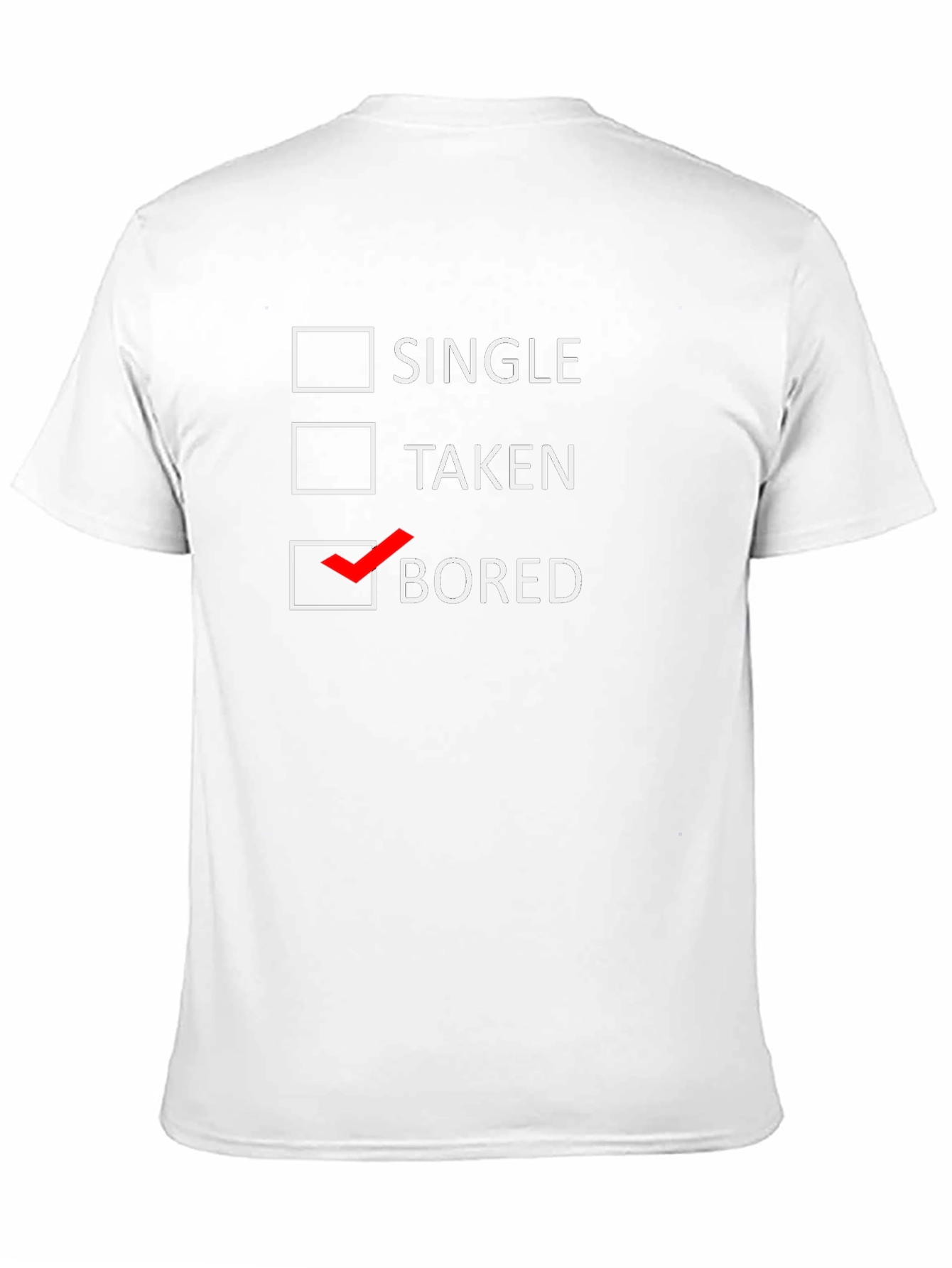 Bored Checkbox Graphic T-Shirt - Funny Casual Tee