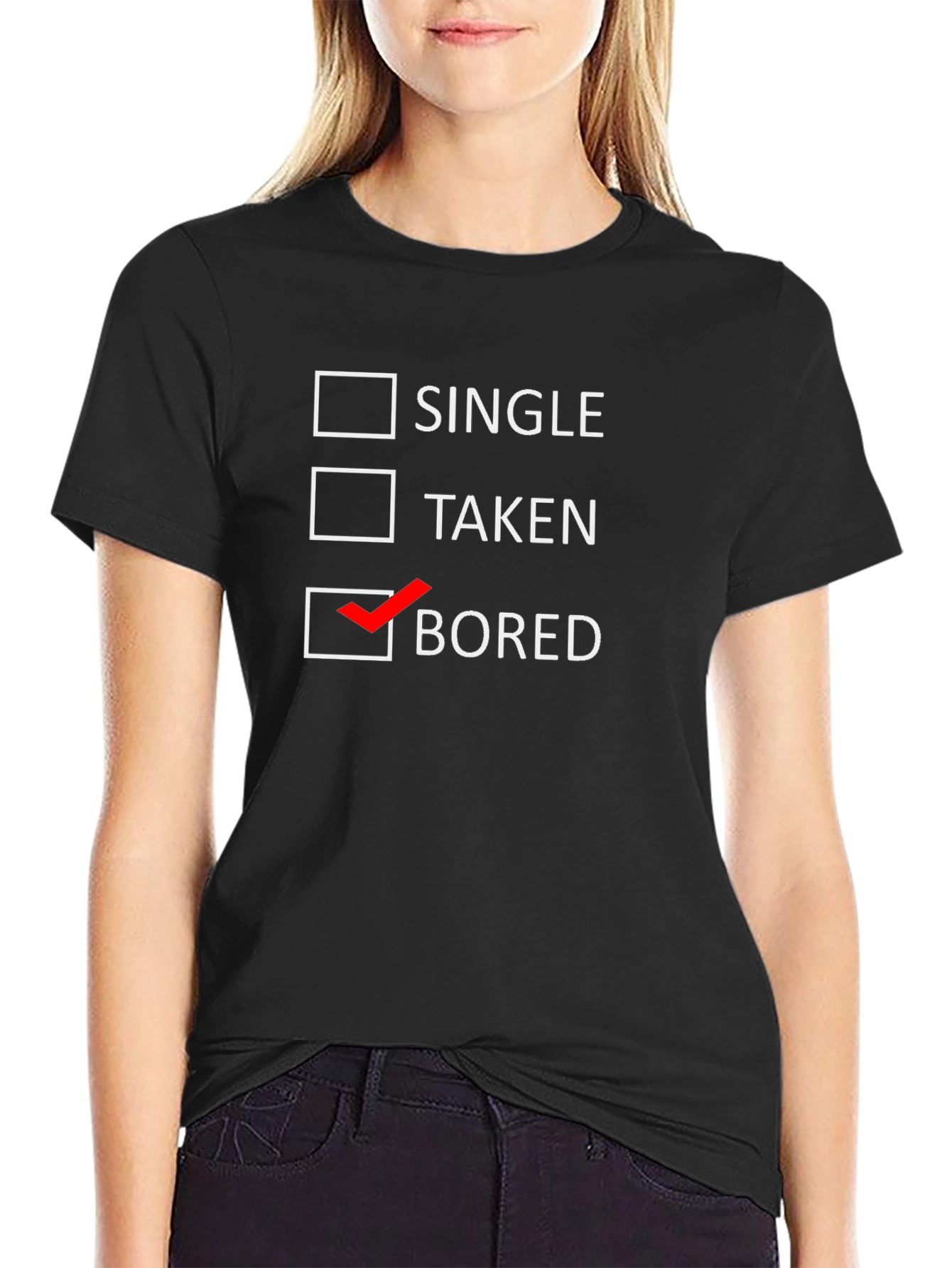 Bored Checkbox Graphic T-Shirt - Funny Casual Tee