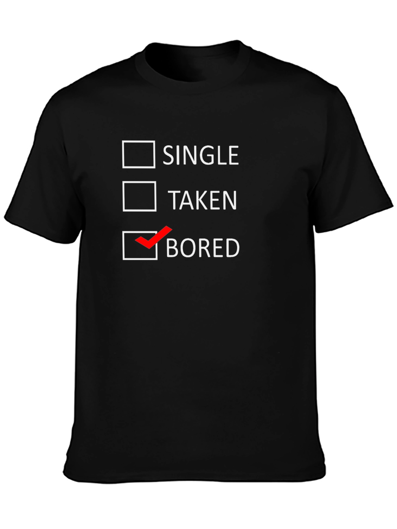 Bored Checkbox Graphic T-Shirt - Funny Casual Tee