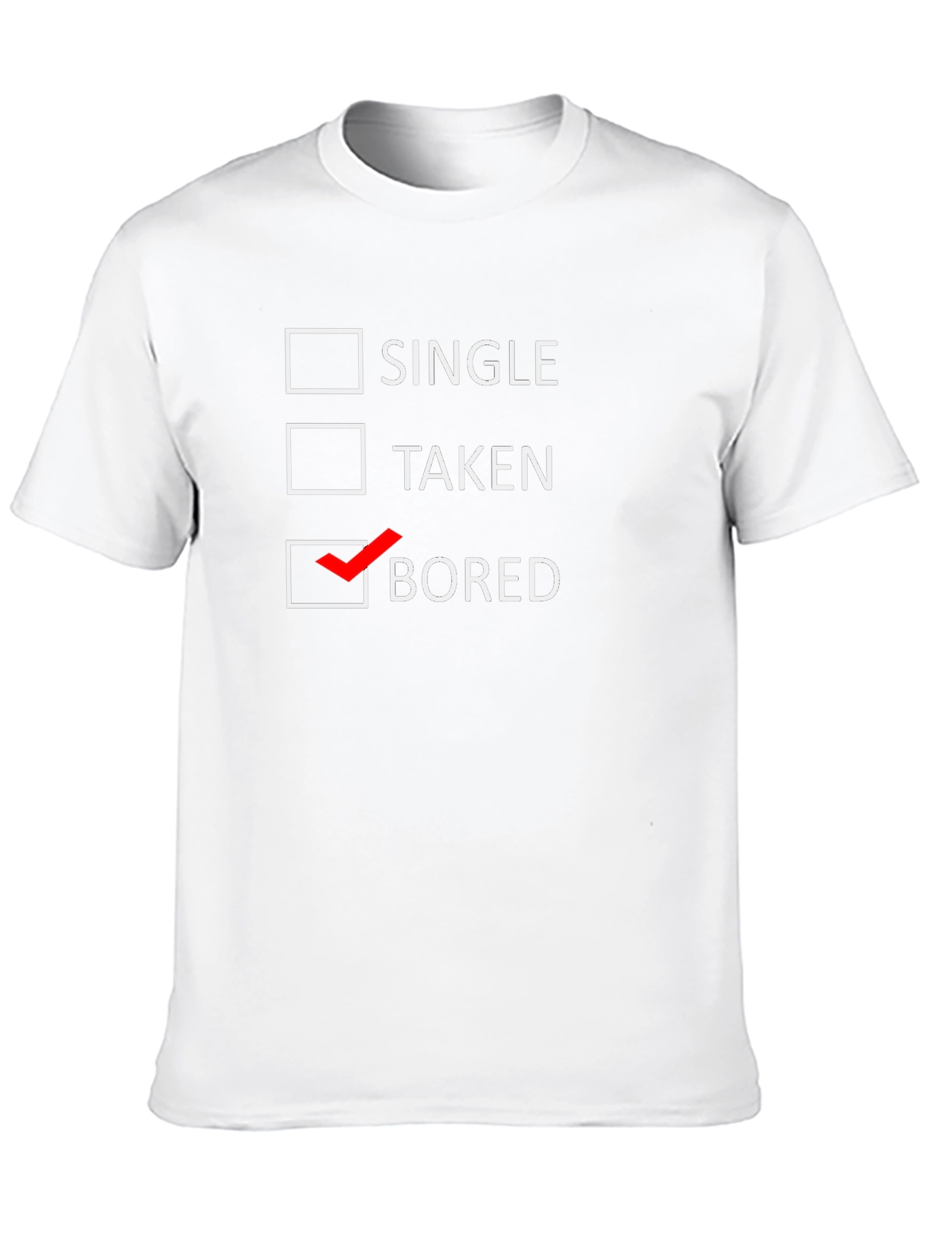 Bored Checkbox Graphic T-Shirt - Funny Casual Tee