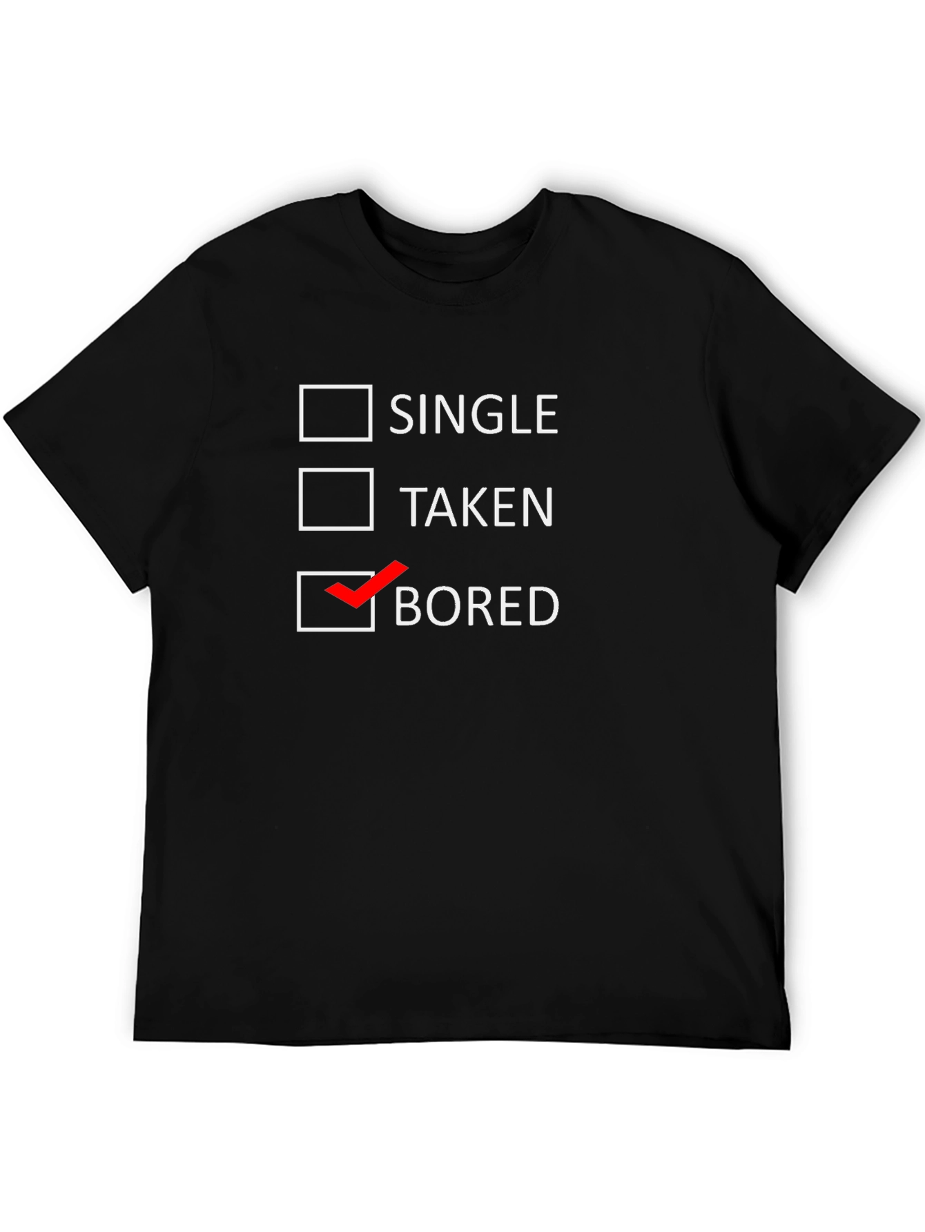Bored Checkbox Graphic T-Shirt - Funny Casual Tee