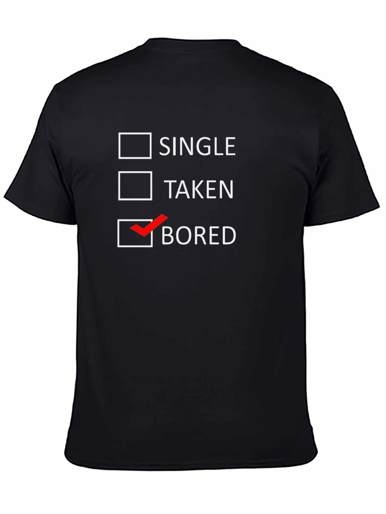 Bored Checkbox Graphic T-Shirt - Funny Casual Tee