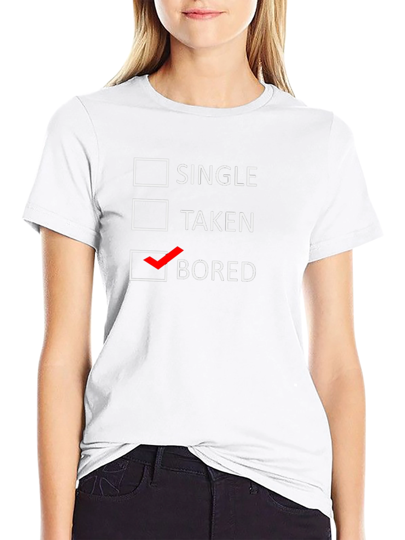 Bored Checkbox Graphic T-Shirt - Funny Casual Tee