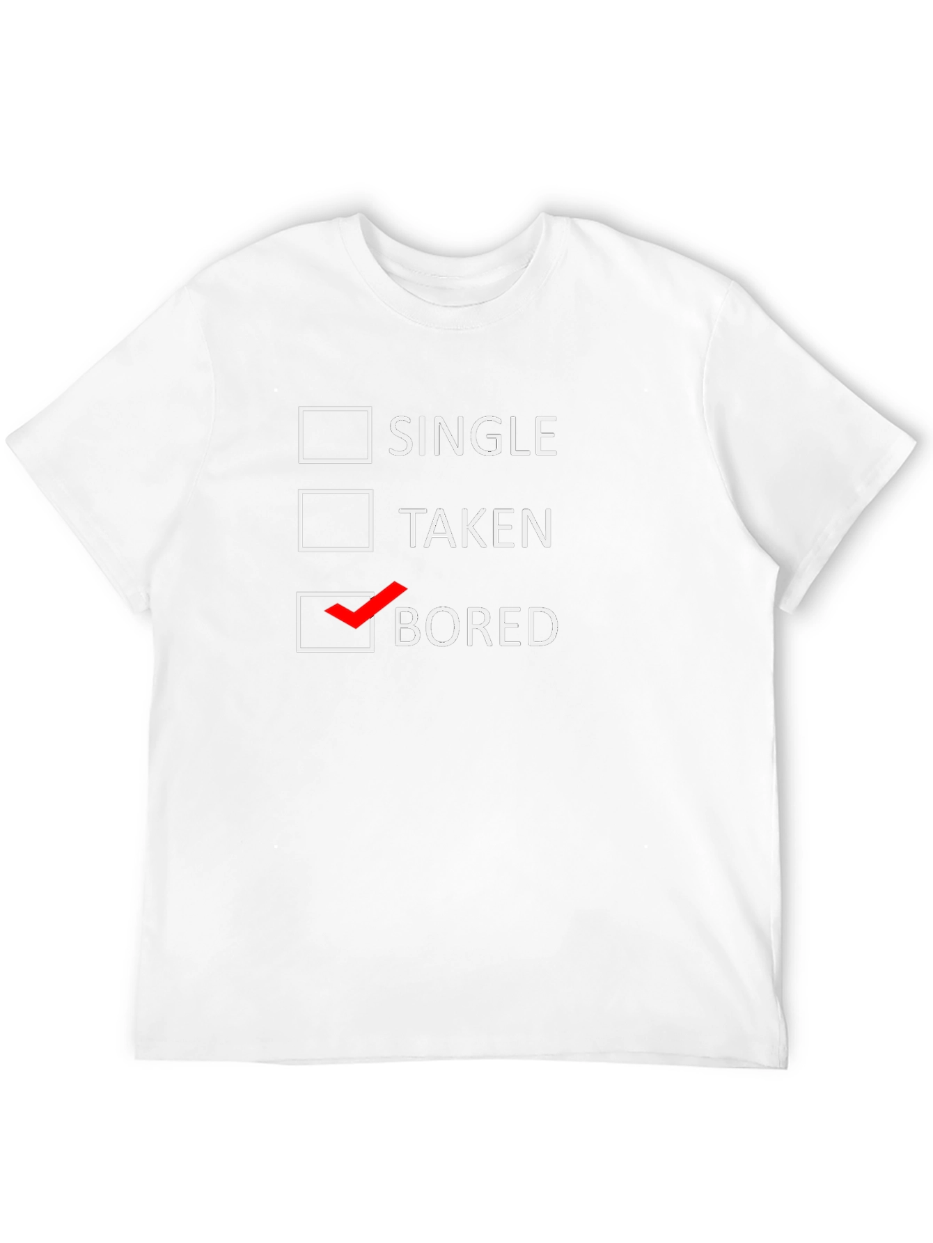 Bored Checkbox Graphic T-Shirt - Funny Casual Tee