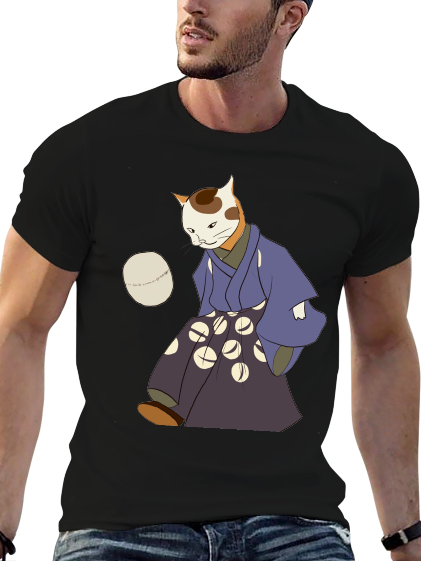 Cat Kimono Graphic Tee - Unique Anime Style