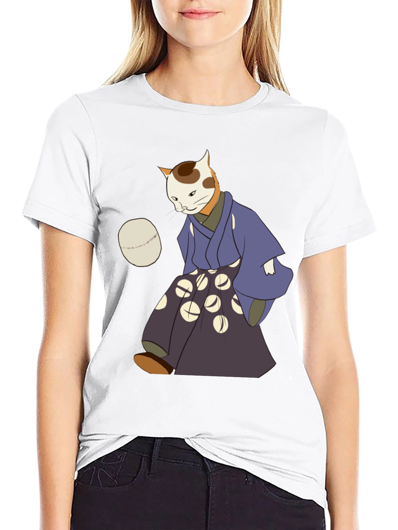 Cat Kimono Graphic Tee - Unique Anime Style