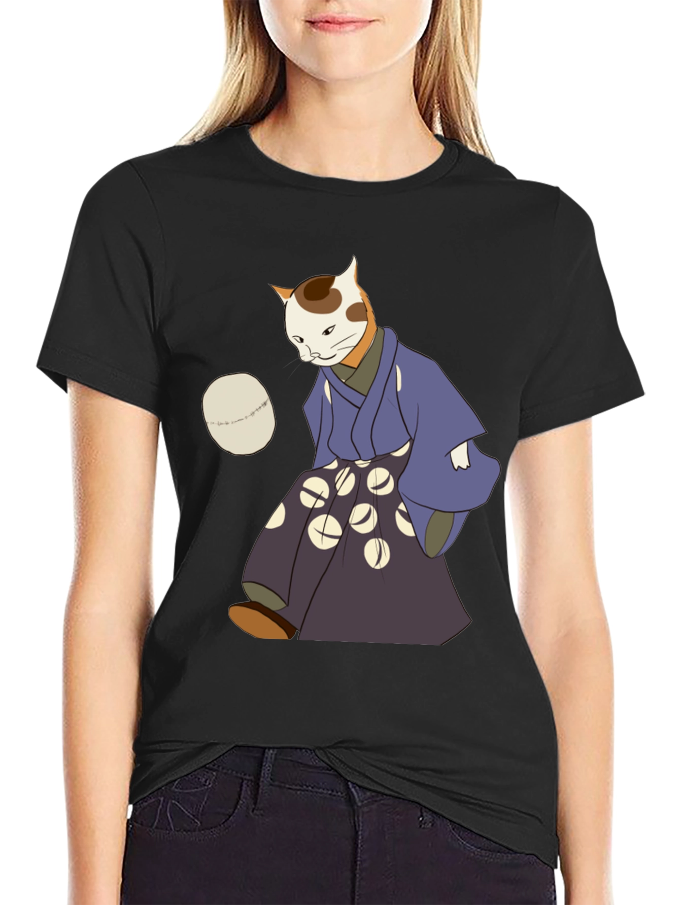 Cat Kimono Graphic Tee - Unique Anime Style