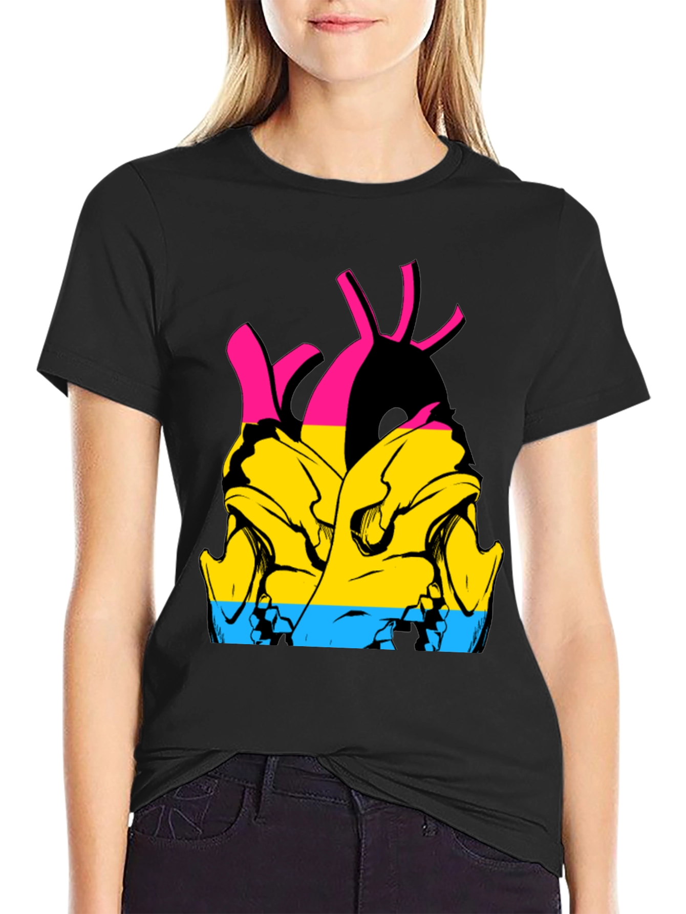 Pansexual Pride Anatomical Heart T-Shirt