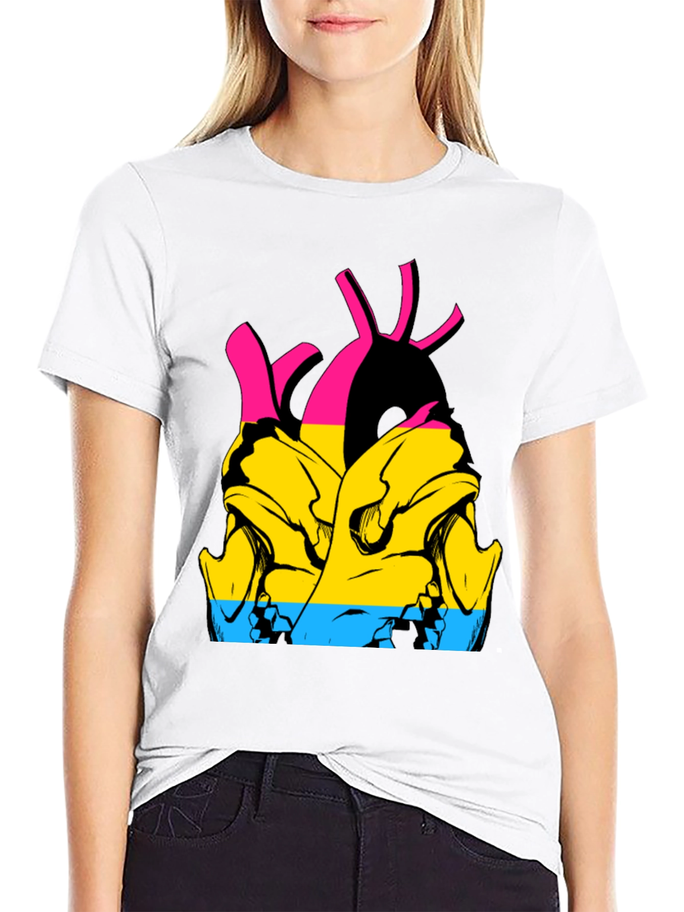 Pansexual Pride Anatomical Heart T-Shirt