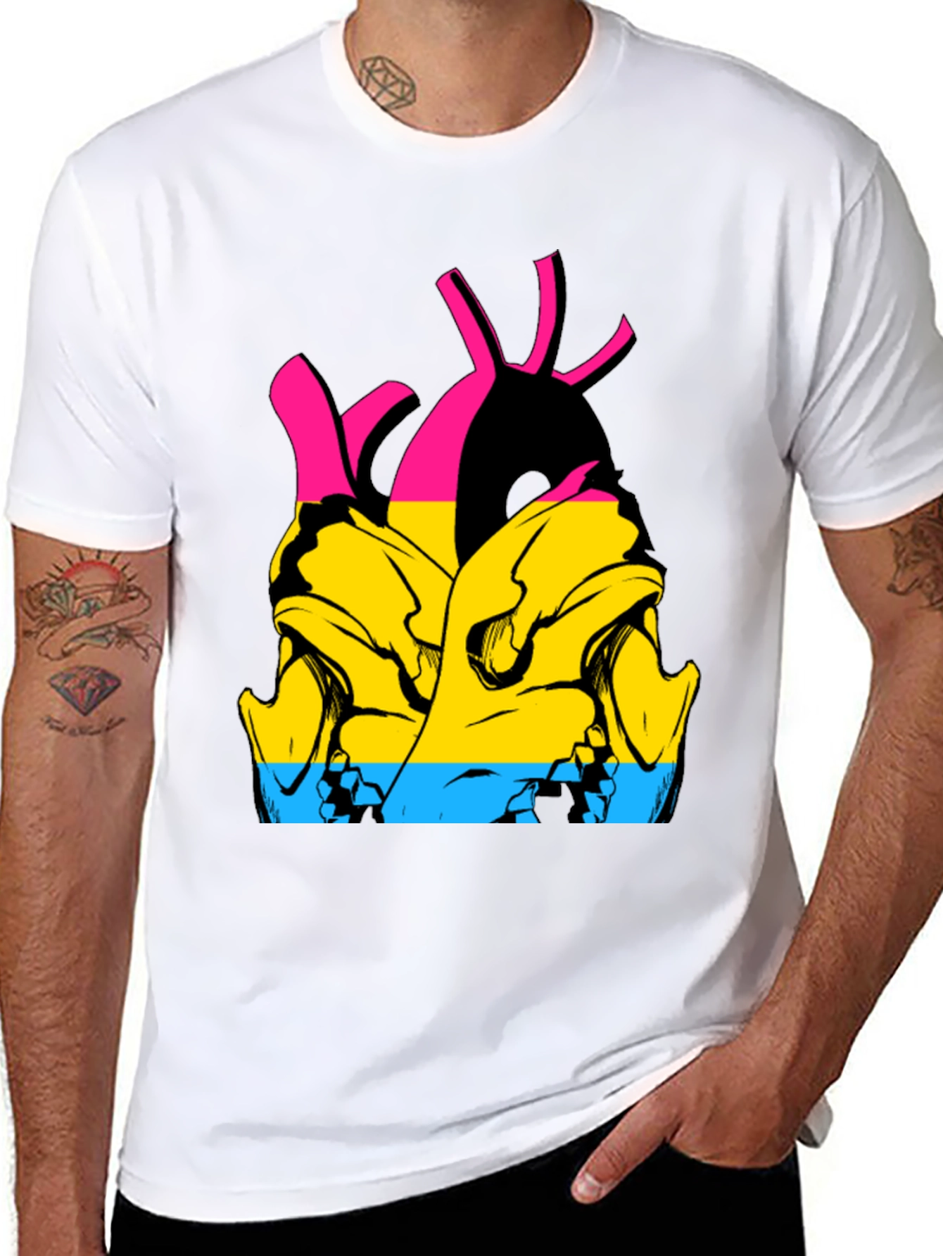 Pansexual Pride Anatomical Heart T-Shirt