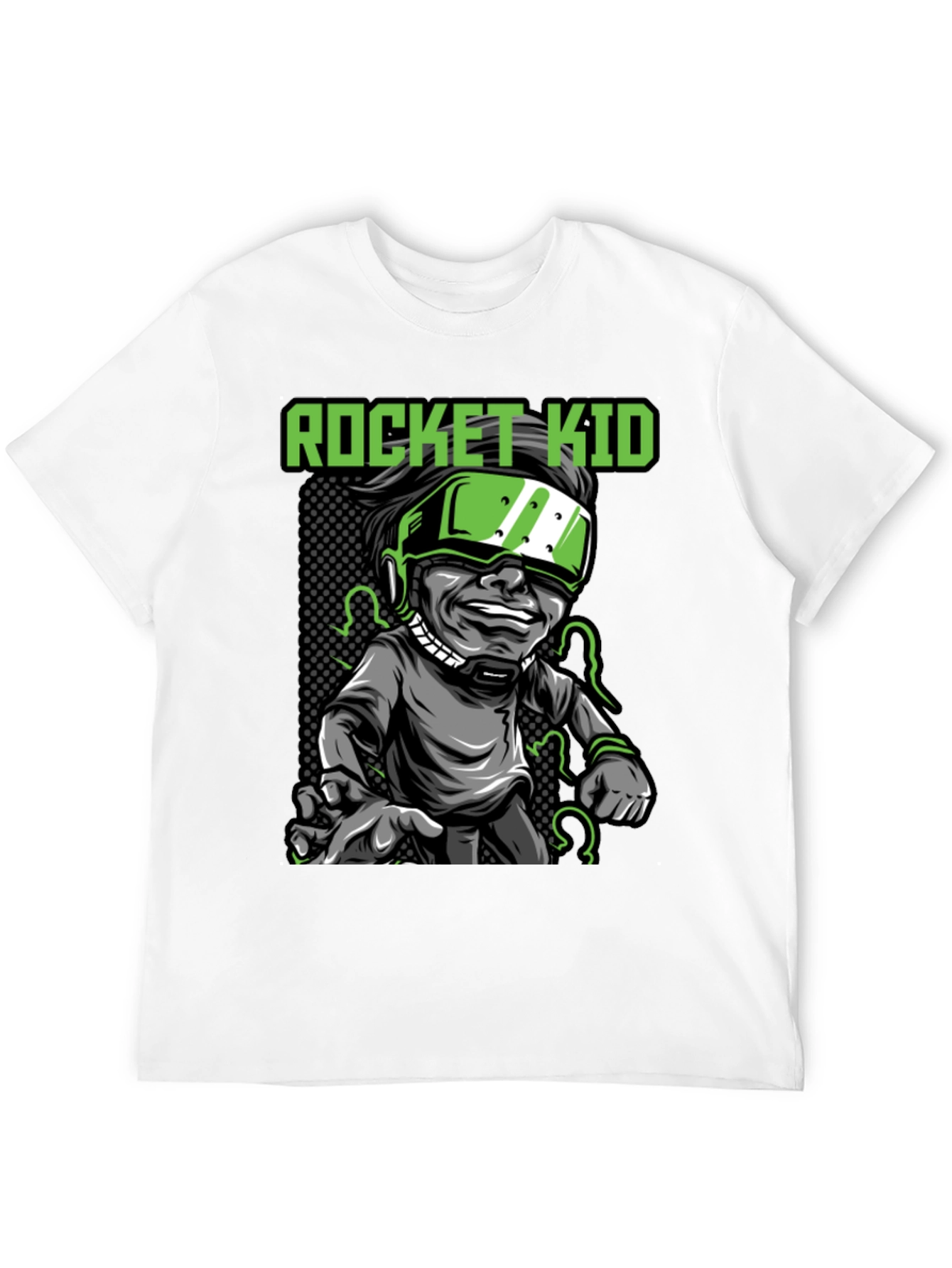 Rocket Kid Graphic Tee - Black Cotton T-Shirt