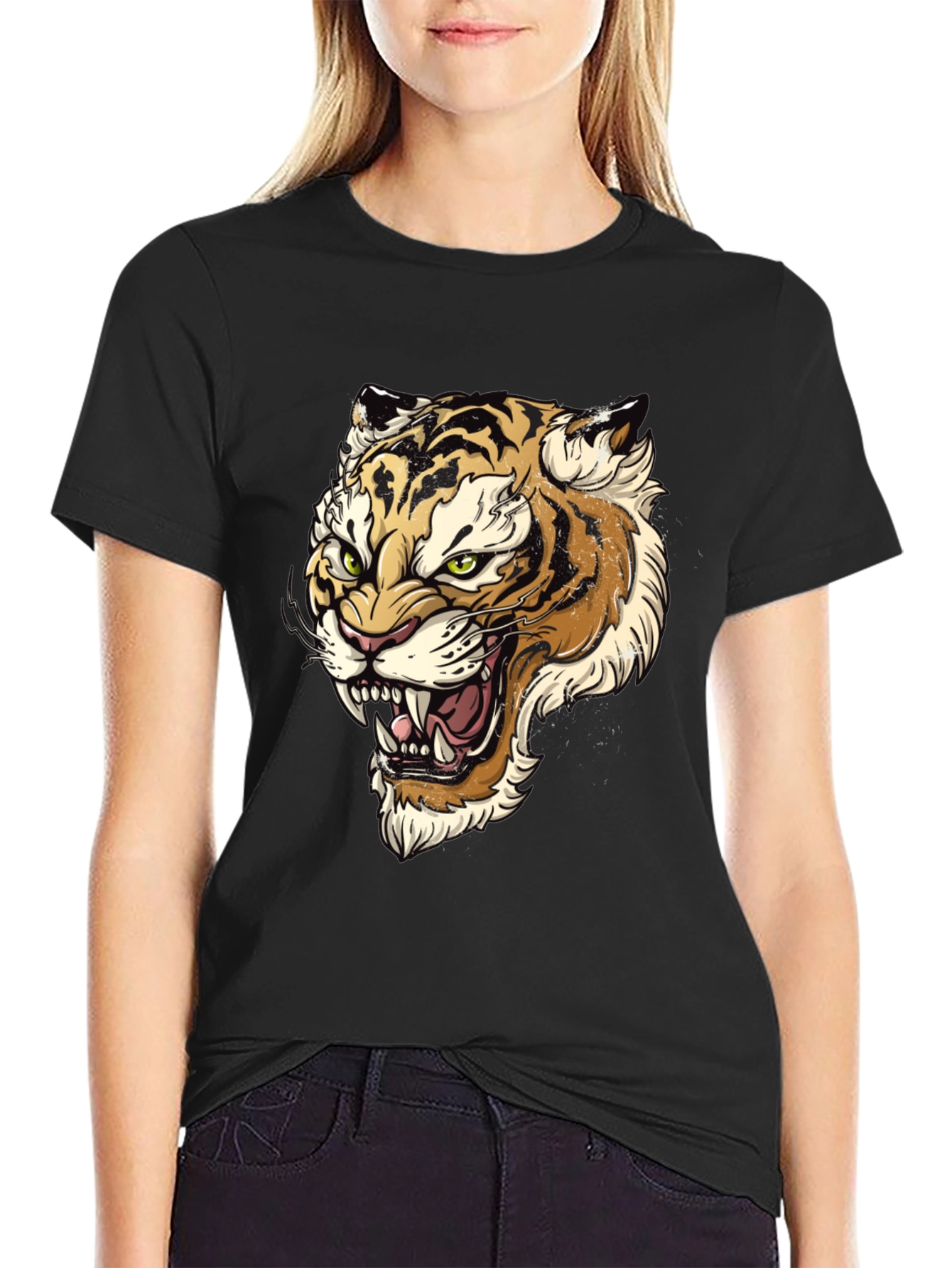 Tiger Graphic Print Mens T-Shirt