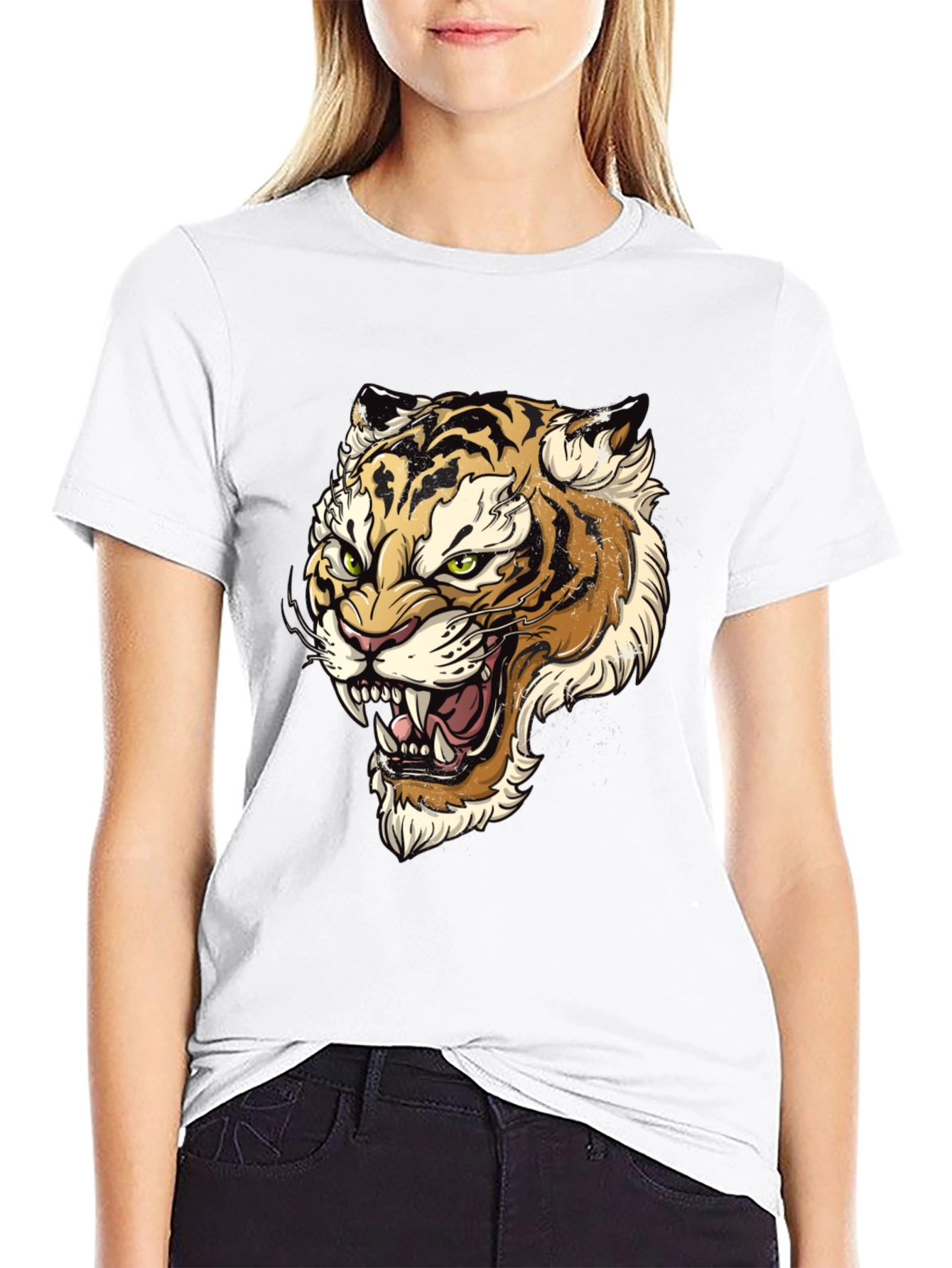 Tiger Graphic Print Mens T-Shirt