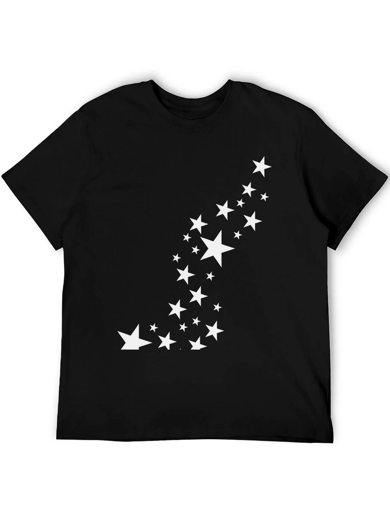 Stylish Black Tee with Star Graphic