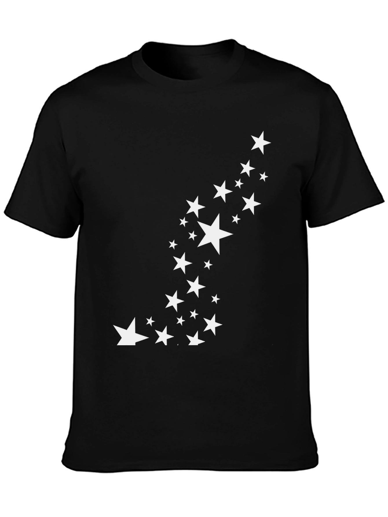 Stylish Black Tee with Star Graphic