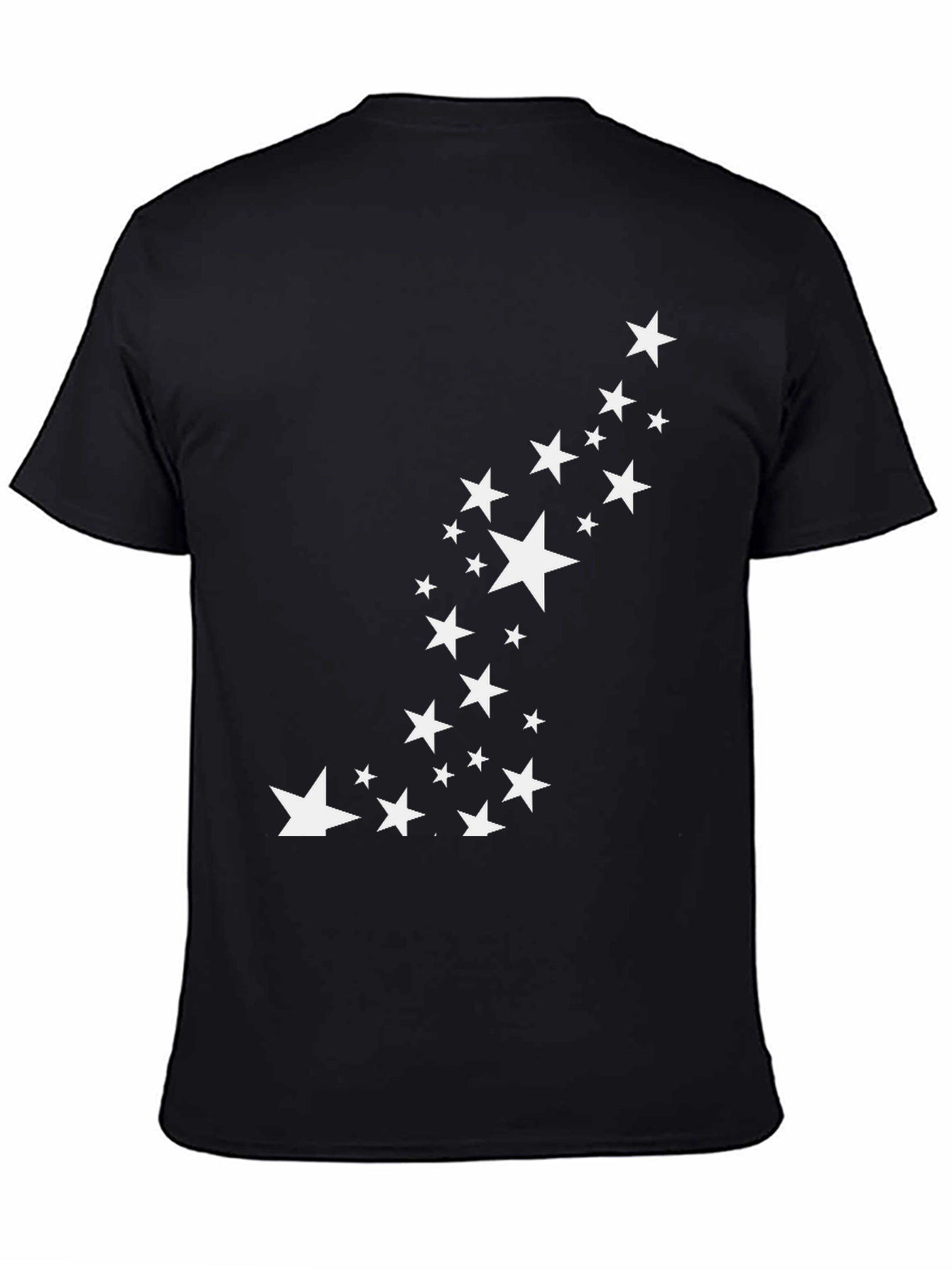 Stylish Black Tee with Star Graphic