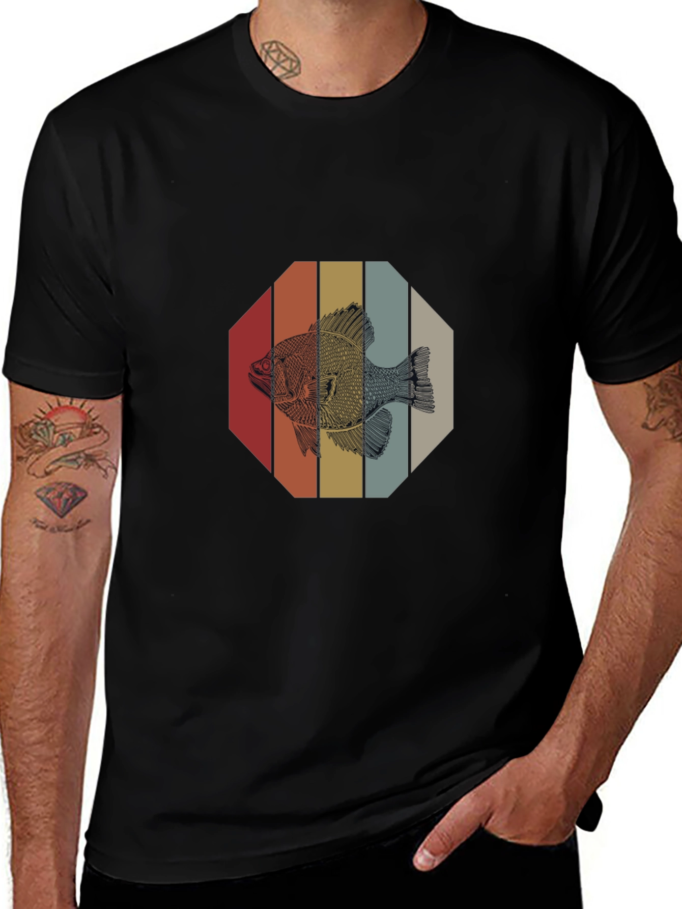 Retro Fish Graphic T-Shirt