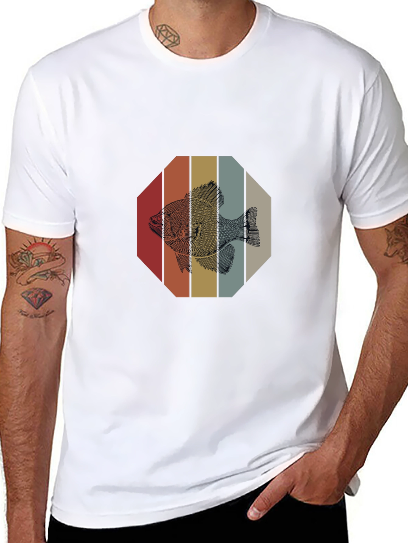Retro Fish Graphic T-Shirt