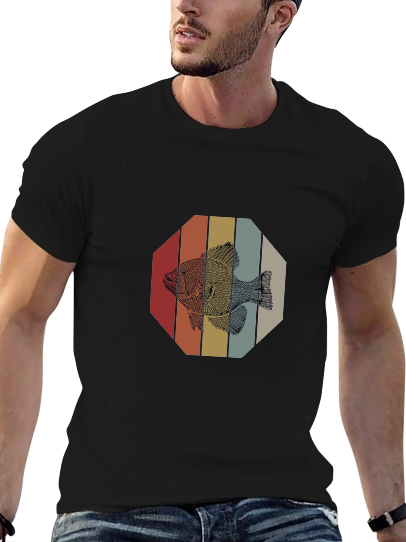 Retro Fish Graphic T-Shirt